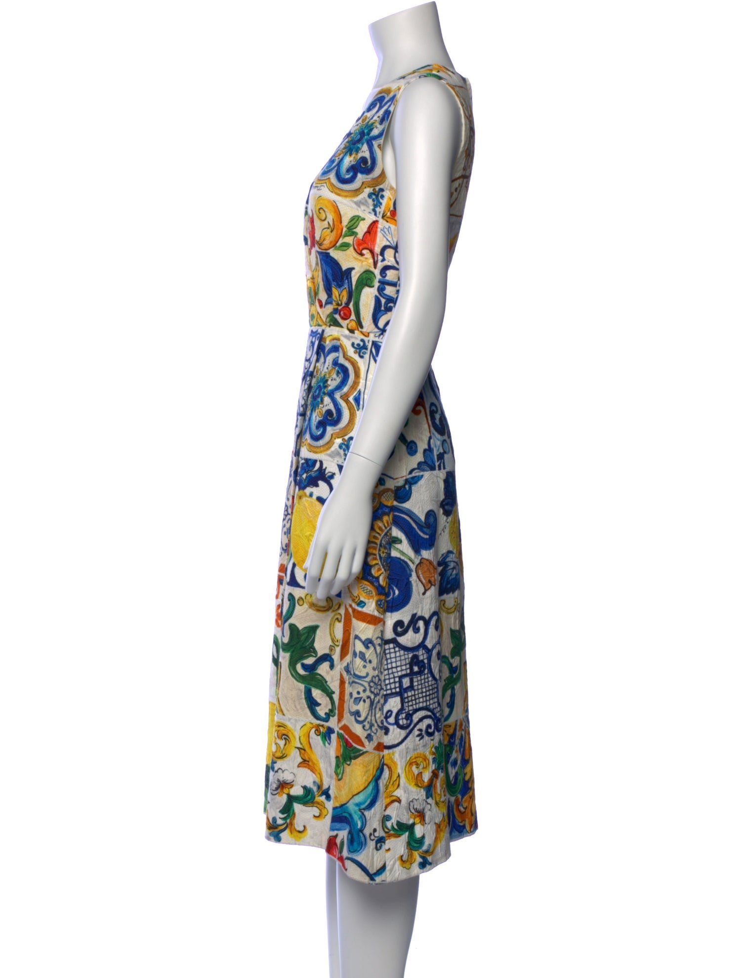 Dolce & Gabbana Printed Midi Length Dress
