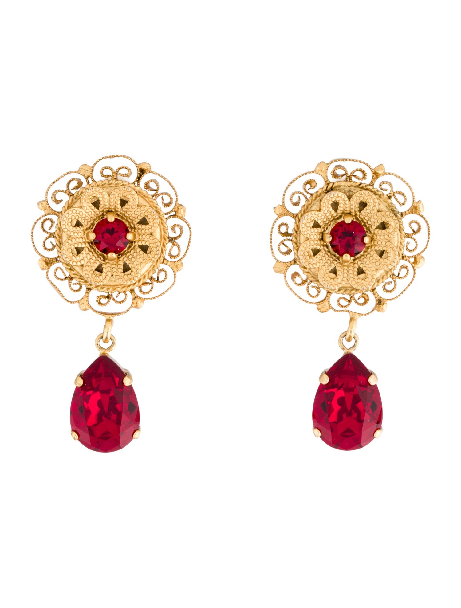 Dolce & Gabbana Crystal Drop Earrings