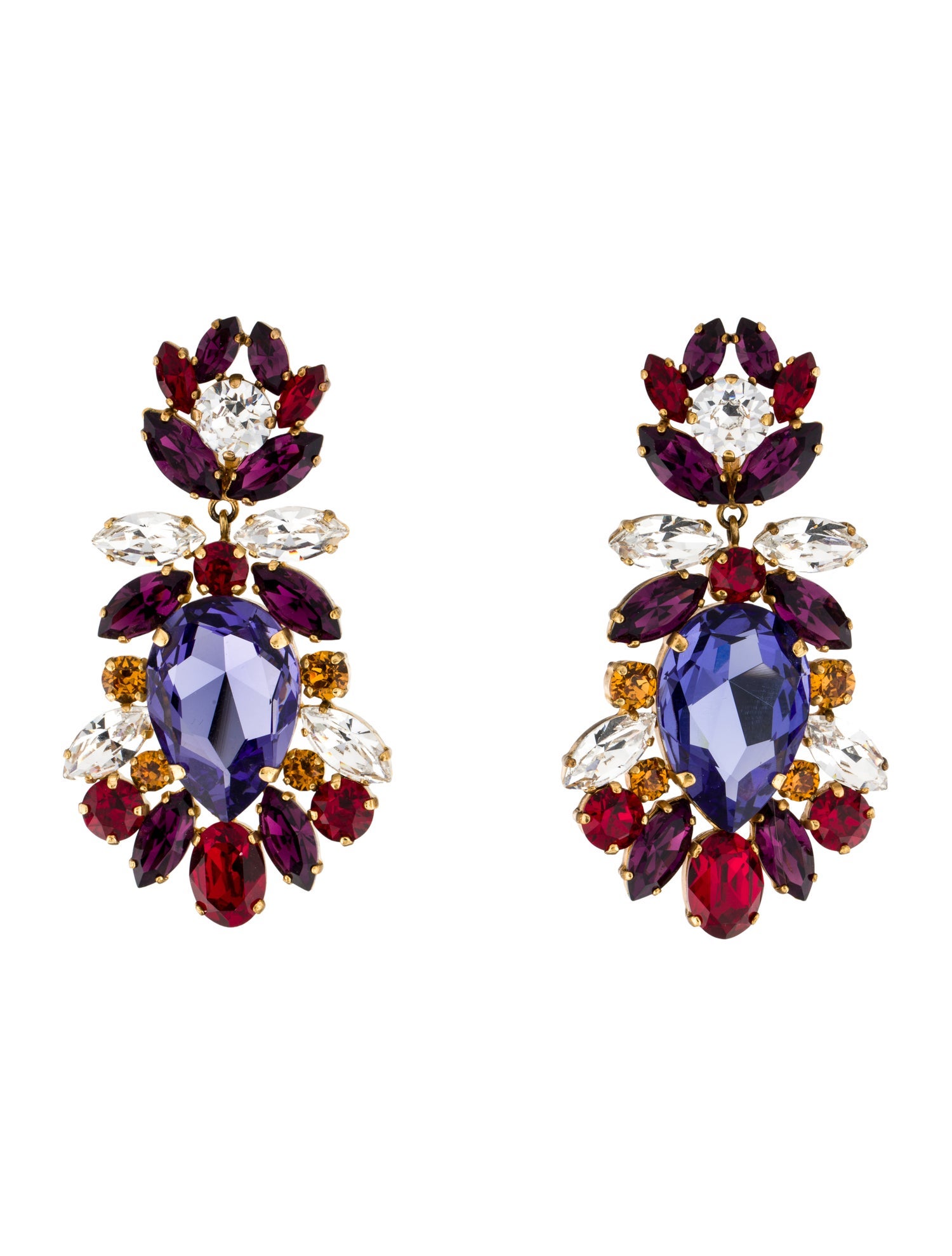 Dolce & Gabbana Crystal Drop Clip On Errings