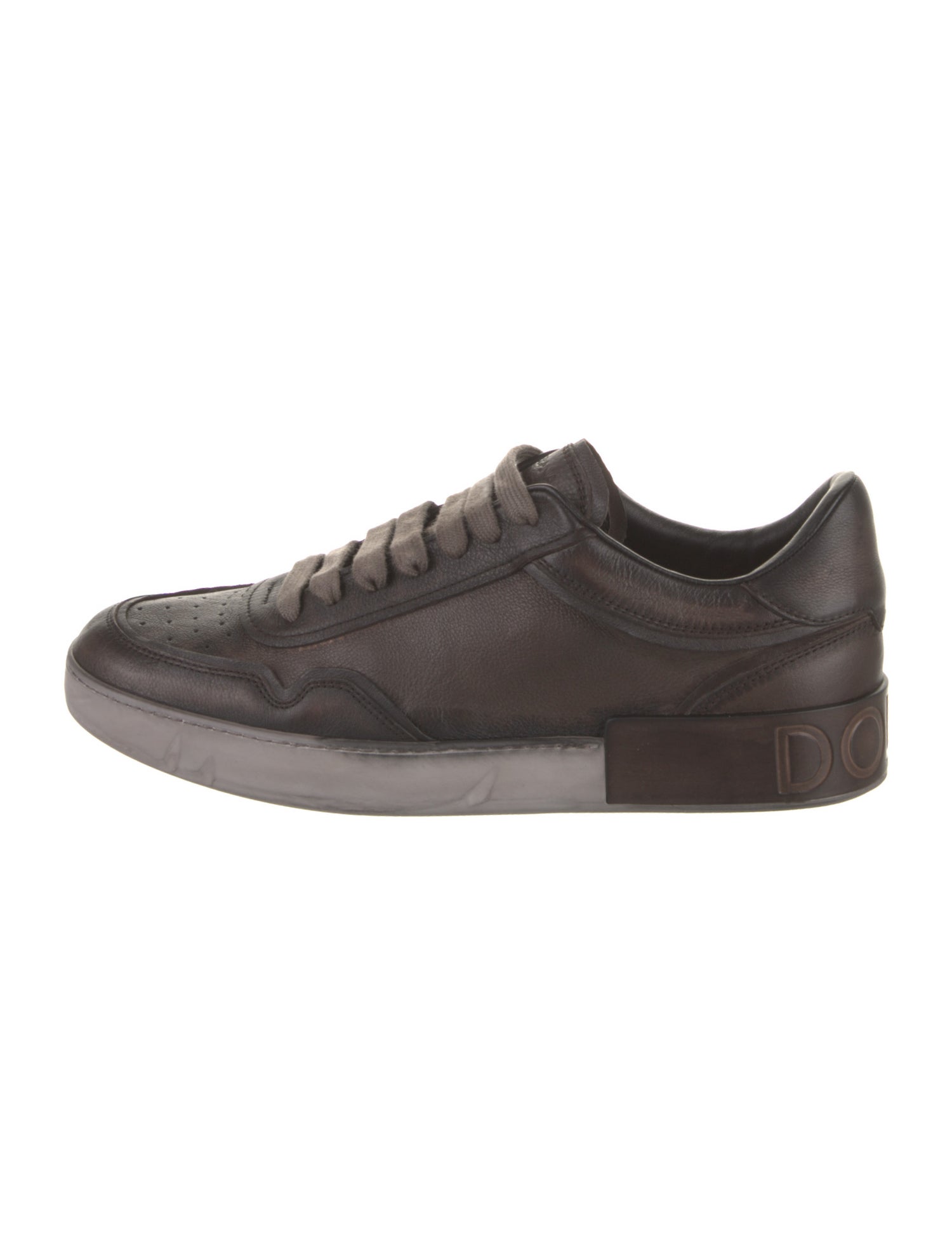 Dolce & Gabbana Leather Lasercut Accents Sneakers