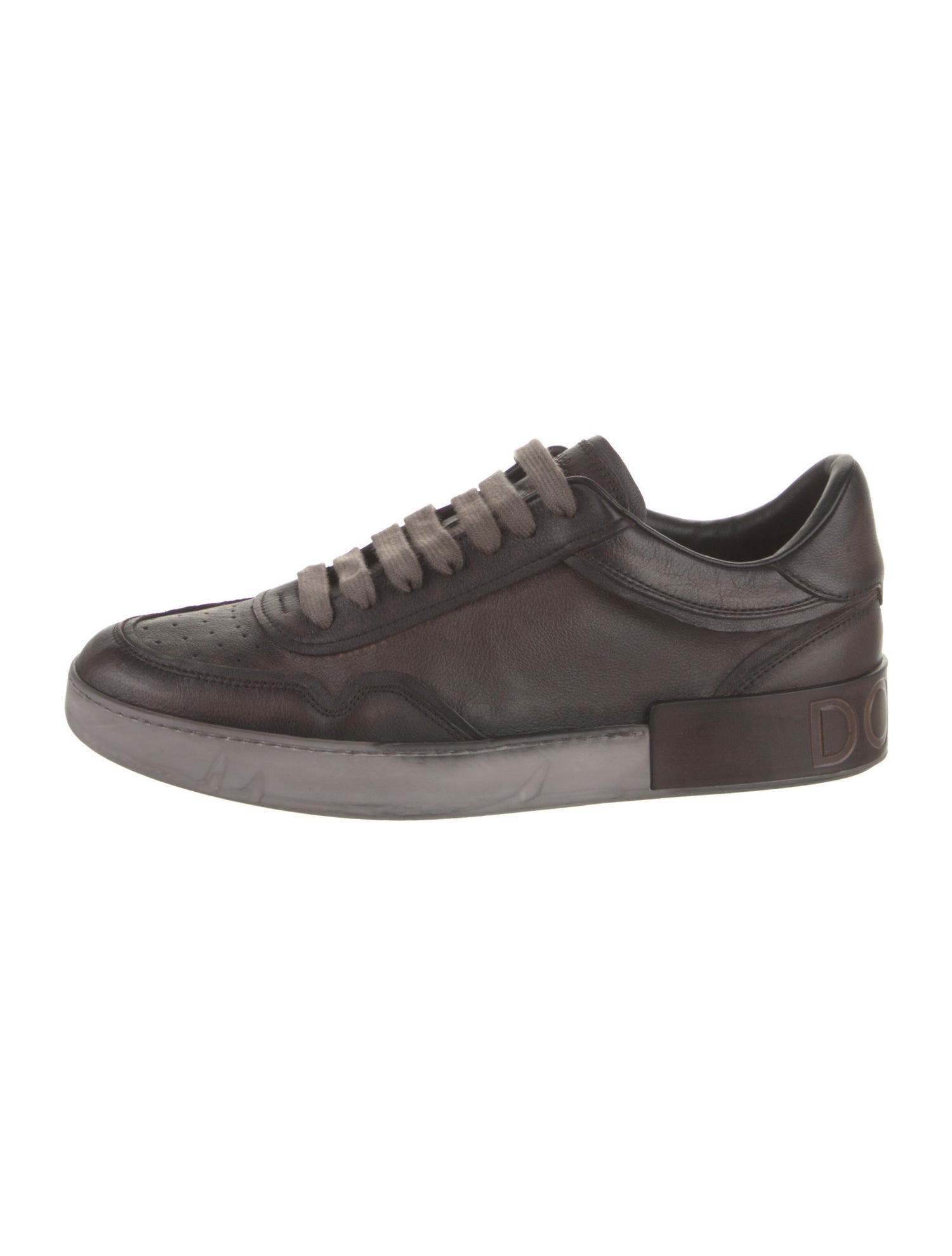 Dolce & Gabbana Leather Lasercut Accents Sneakers