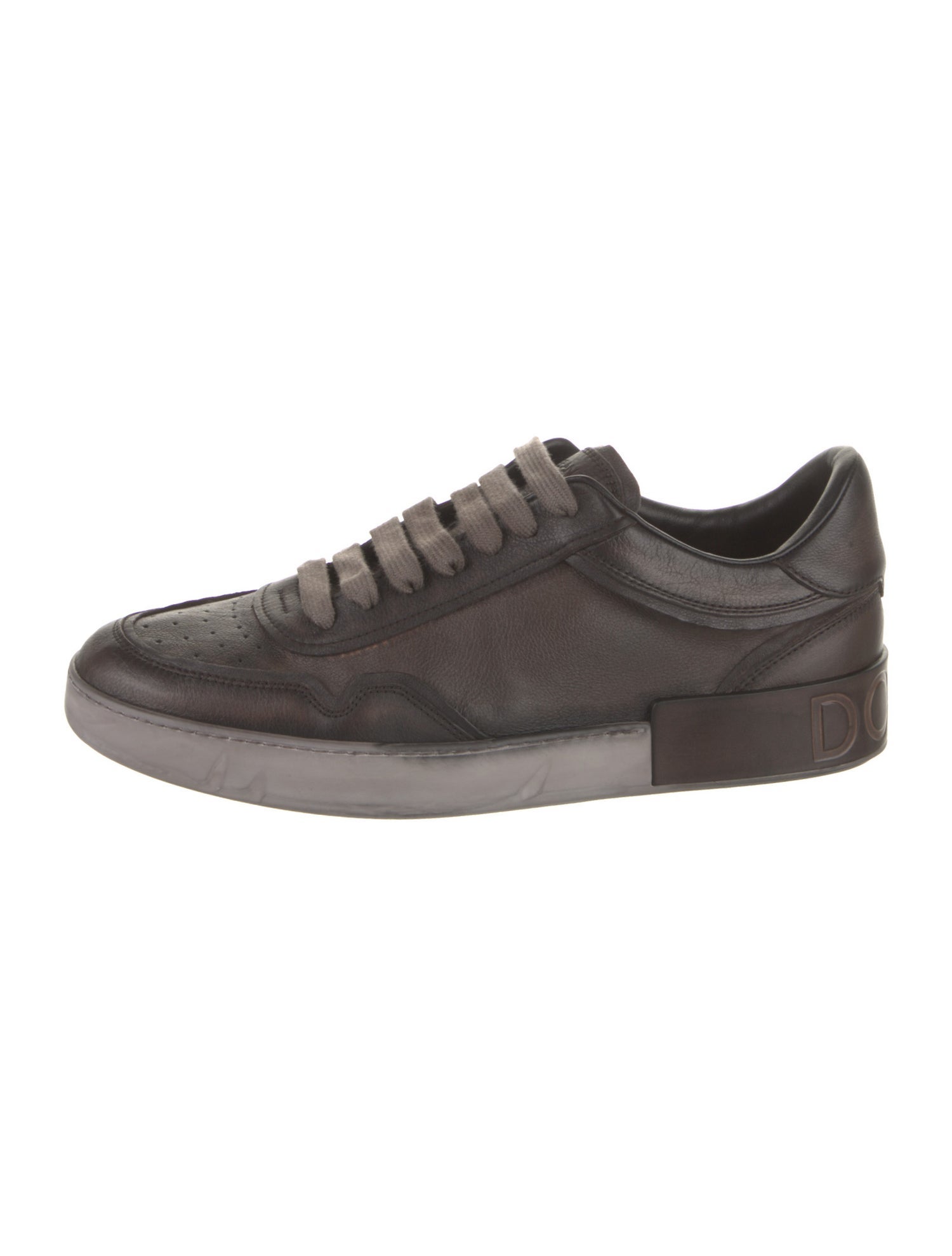 Dolce & Gabbana Leather Lasercut Accents Sneakers