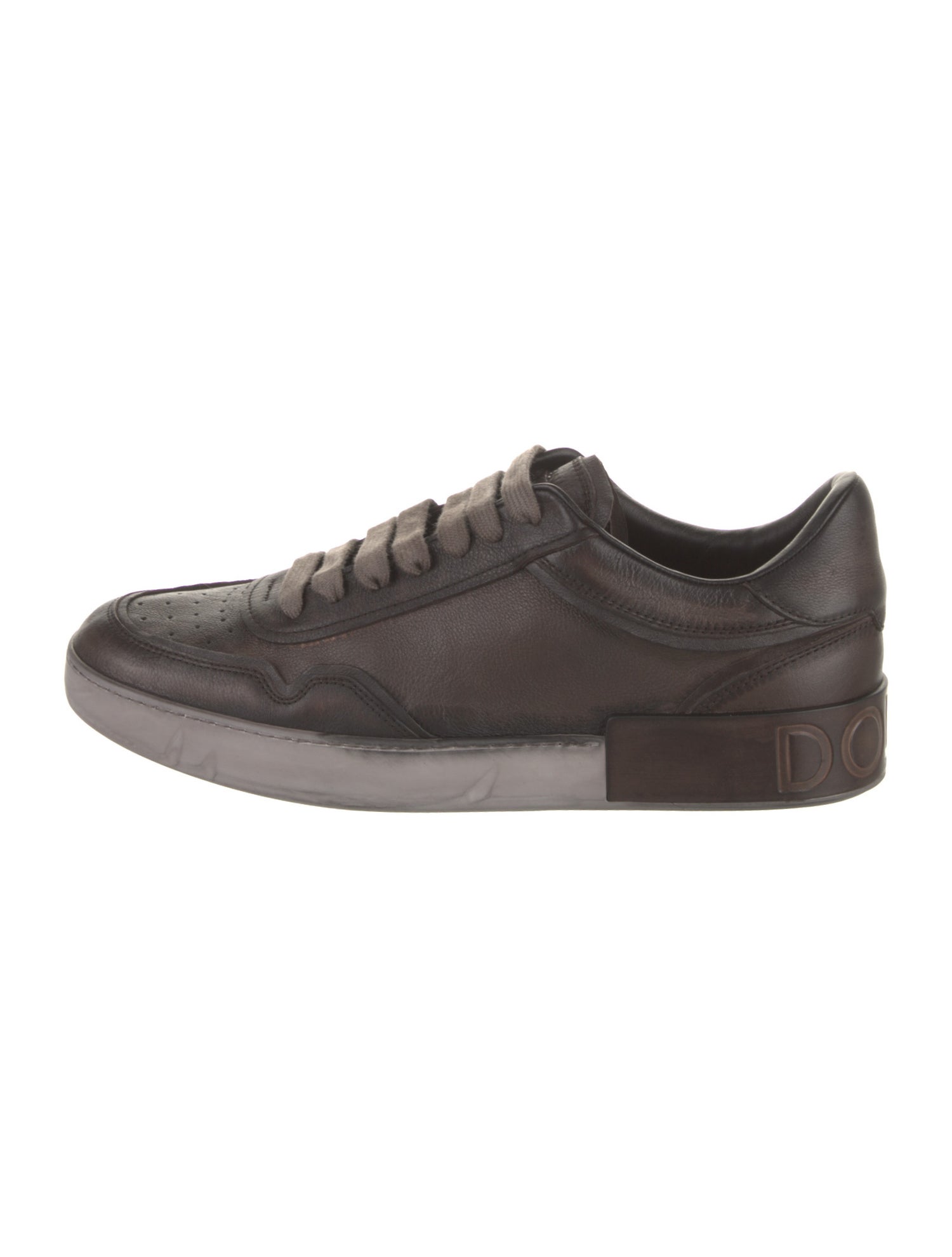 Dolce & Gabbana Leather Lasercut Accents Sneakers