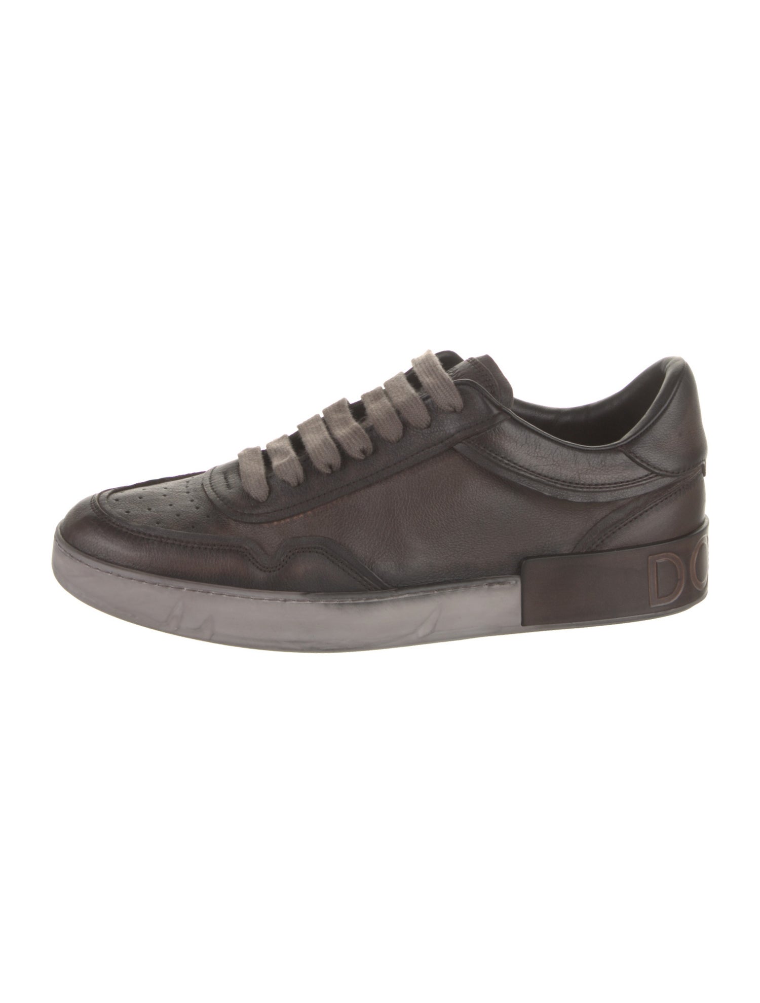 Dolce & Gabbana Leather Lasercut Accents Sneakers