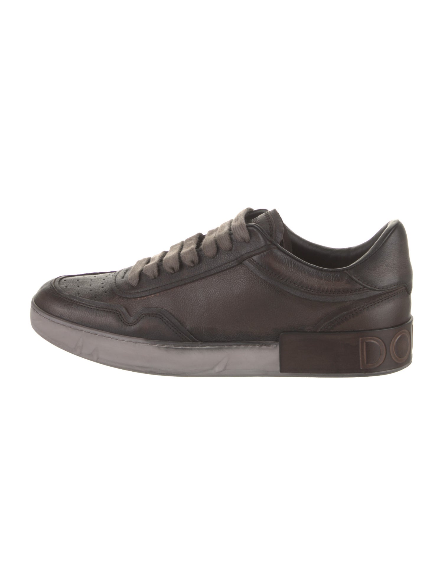 Dolce & Gabbana Leather Lasercut Accents Sneakers