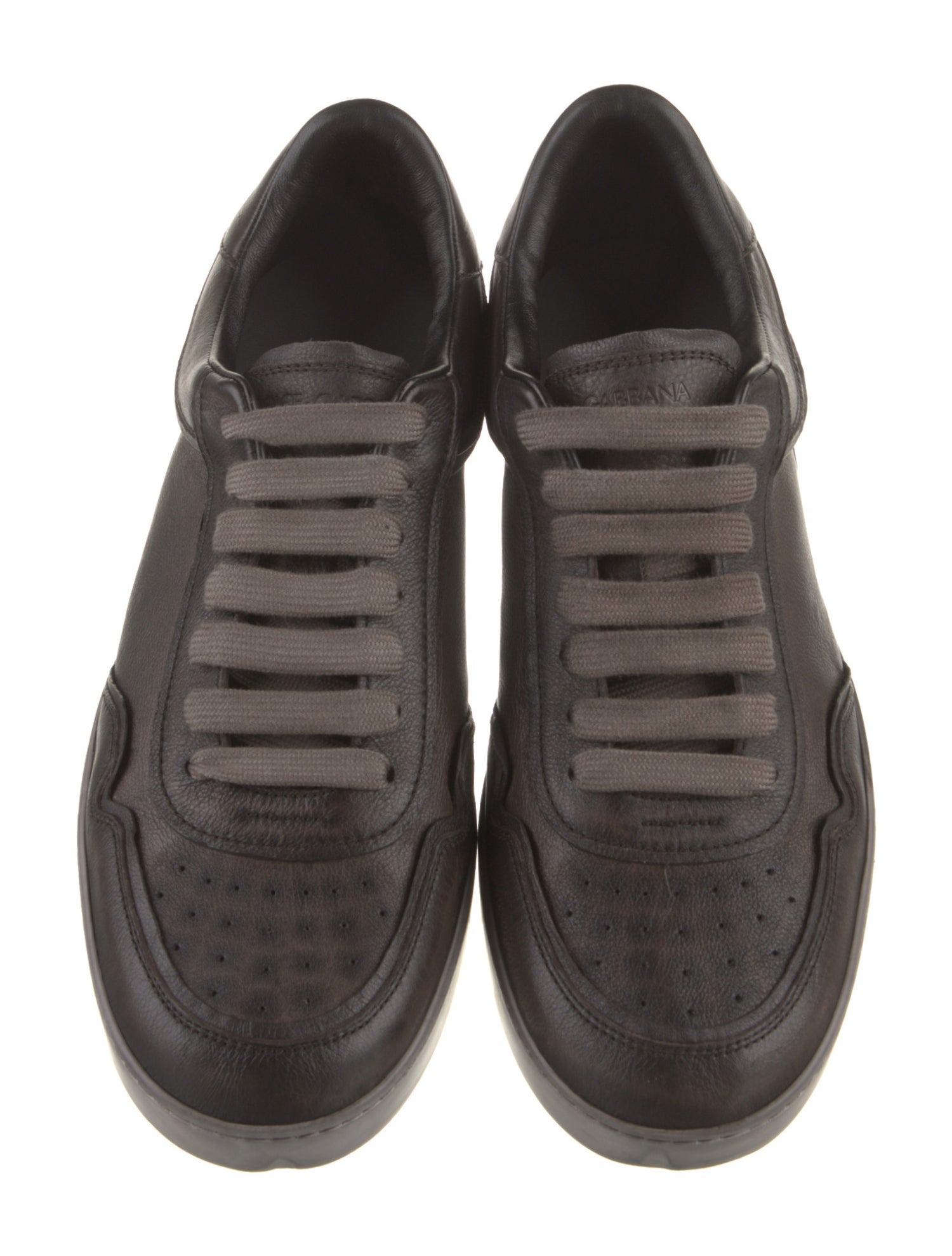 Dolce & Gabbana Leather Lasercut Accents Sneakers