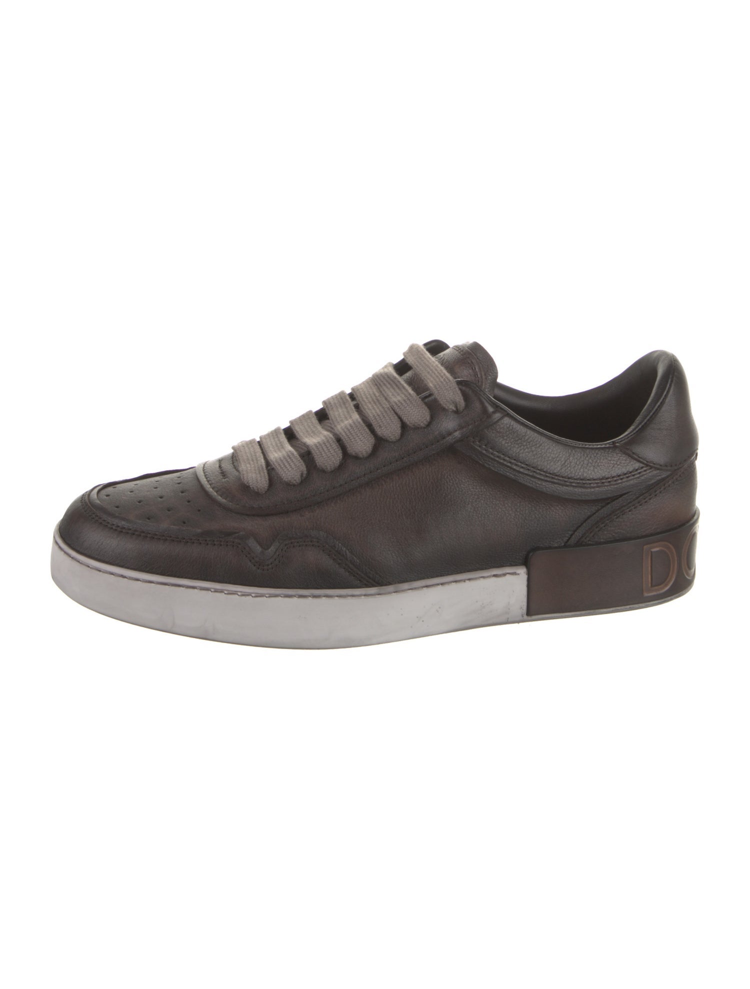 Dolce & Gabbana Leather Lasercut Accents Sneakers