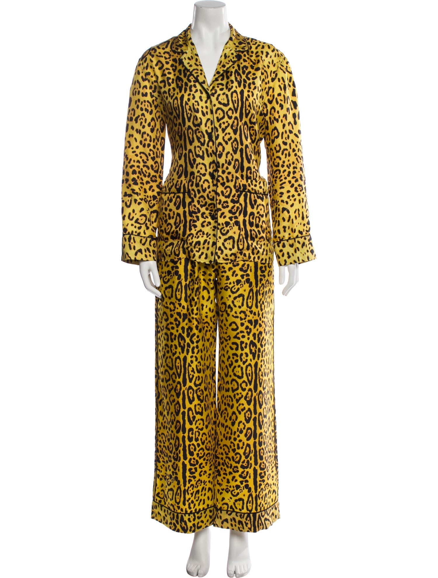 Dolce & Gabbana Silk Animal Print Pajamas
