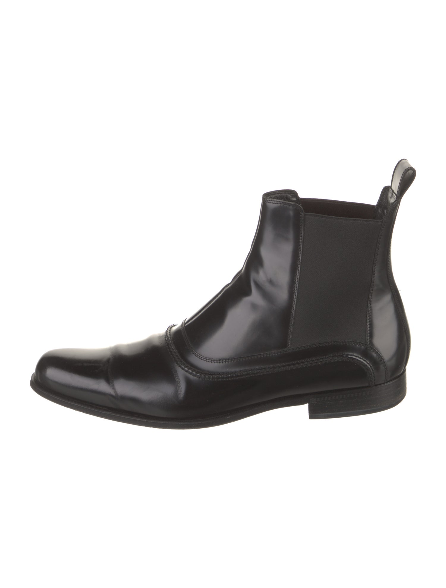 Dolce & Gabbana Patent Leather Chelsea Boots