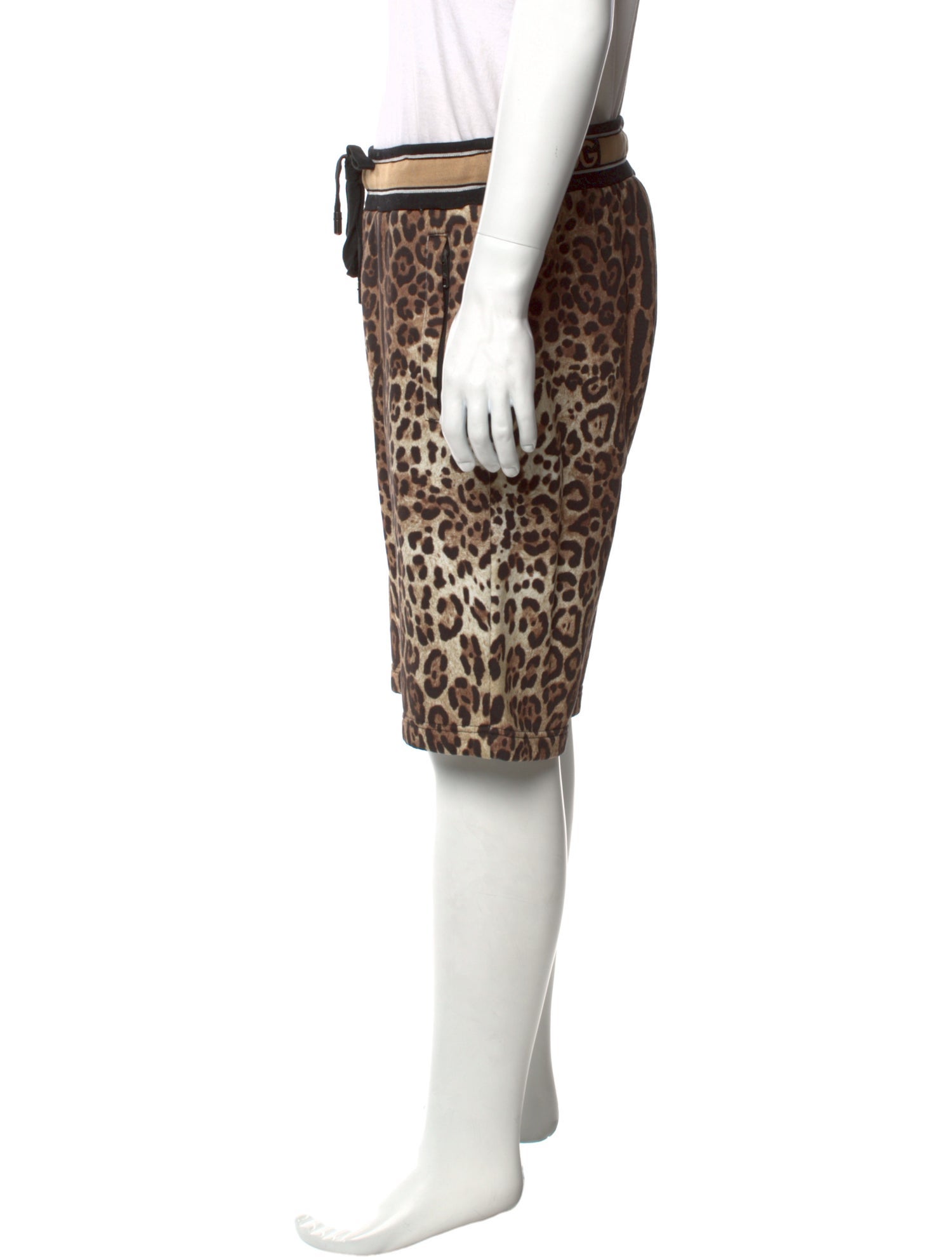 Dolce & Gabbana Animal Print Jogger Shorts