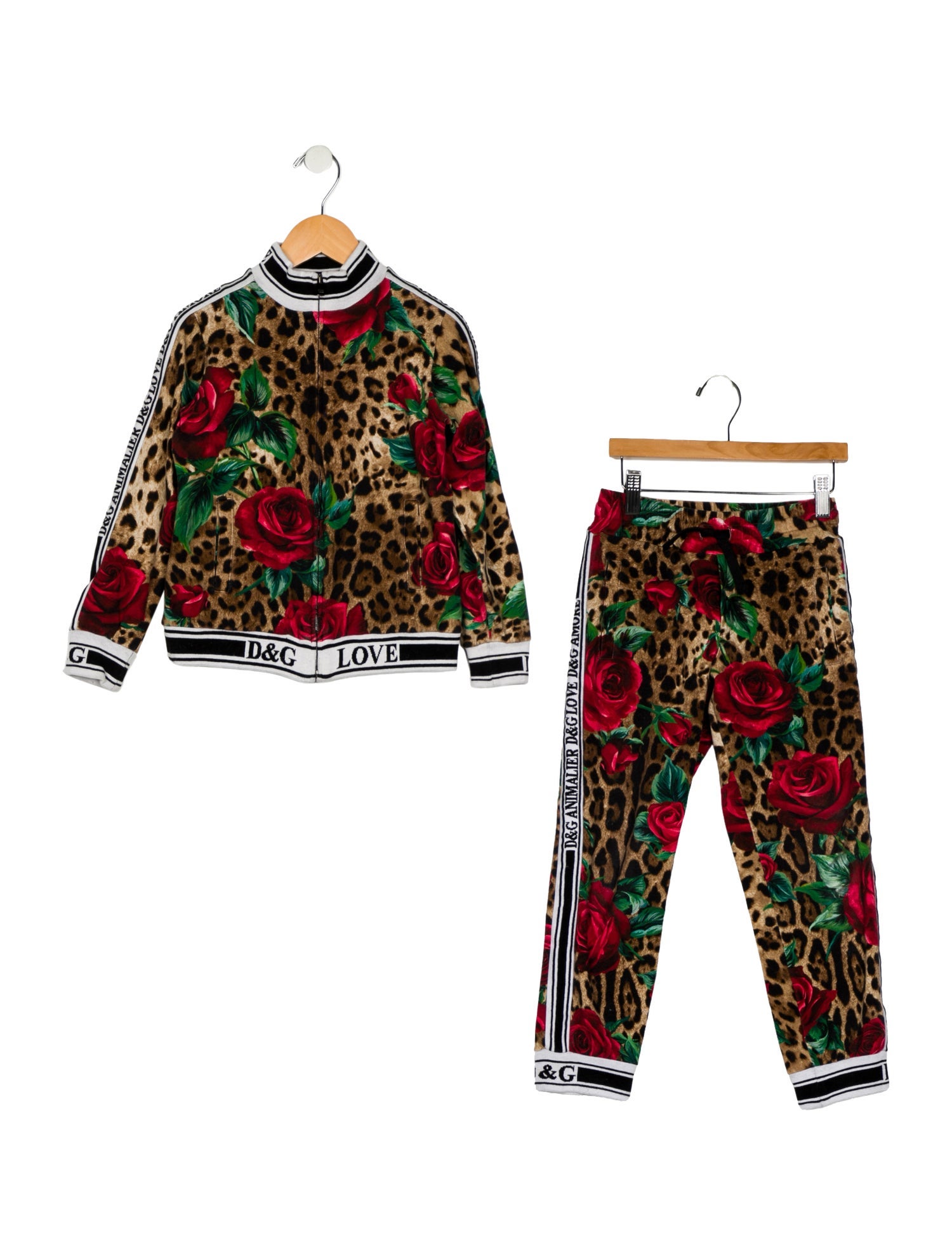 Dolce & Gabbana Kids Girls' Leopard Print Two Piece Set