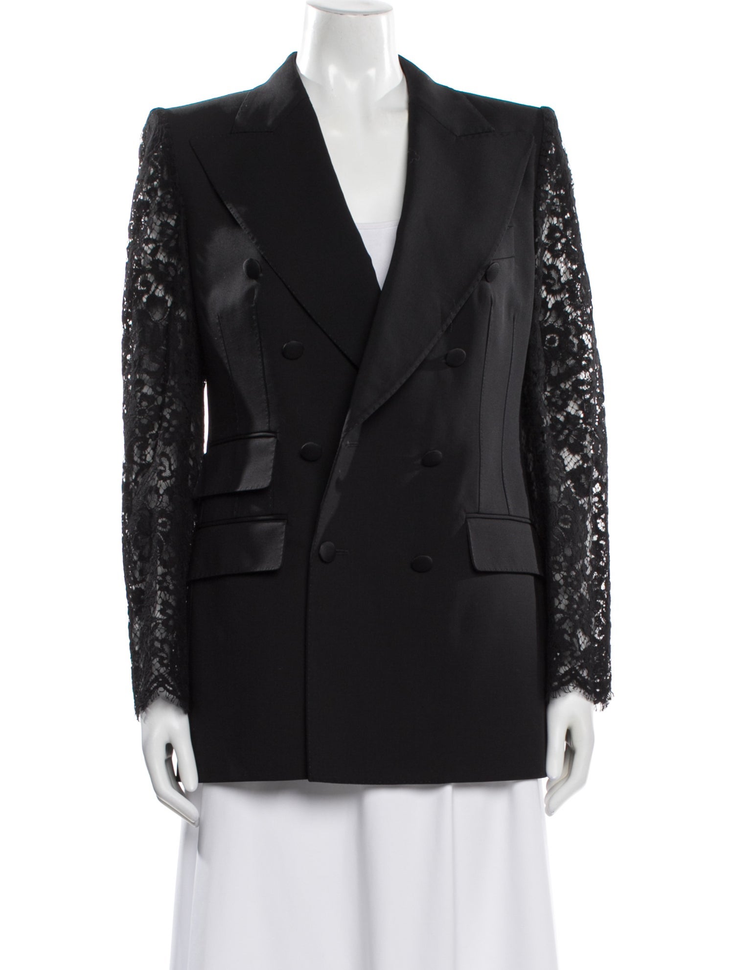 Dolce & Gabbana Virgin Wool Lace Pattern Blazer w/ Tags