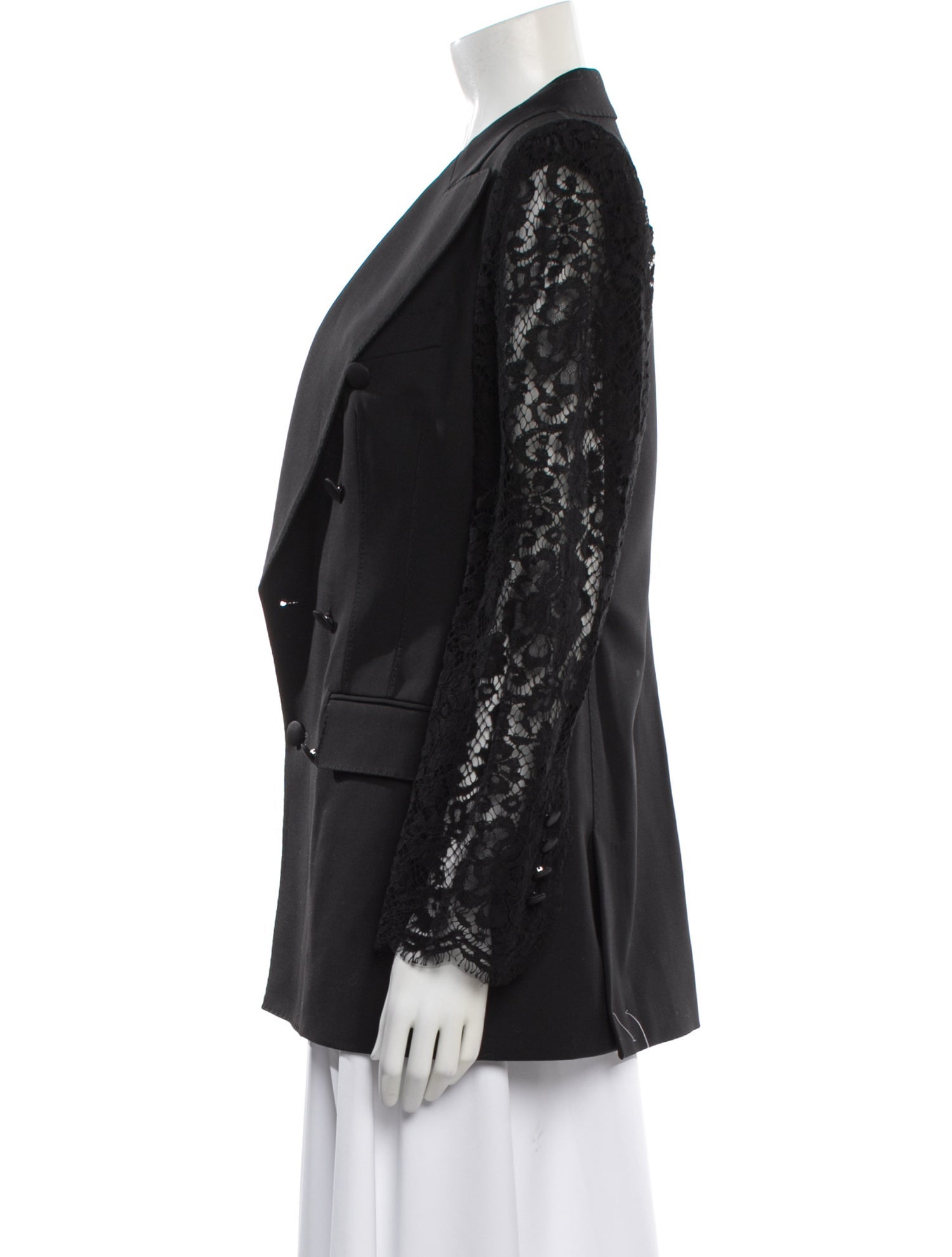 Dolce & Gabbana Virgin Wool Lace Pattern Blazer w/ Tags