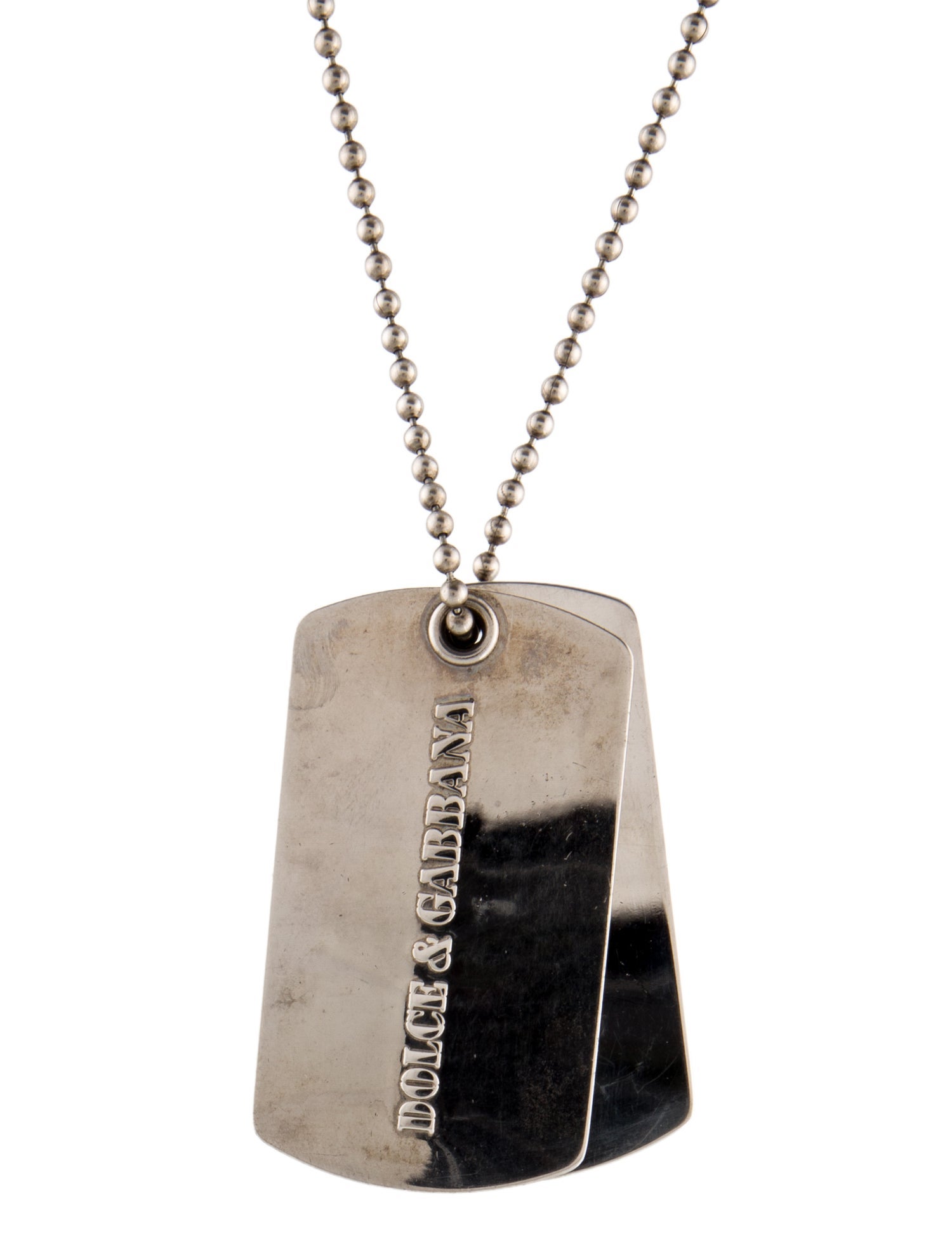 Dolce & Gabbana Dog Tag Pendant Necklace