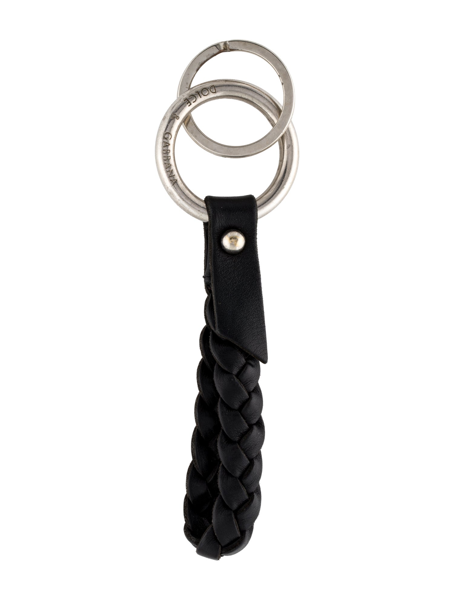Dolce & Gabbana Braided Leather Keychain