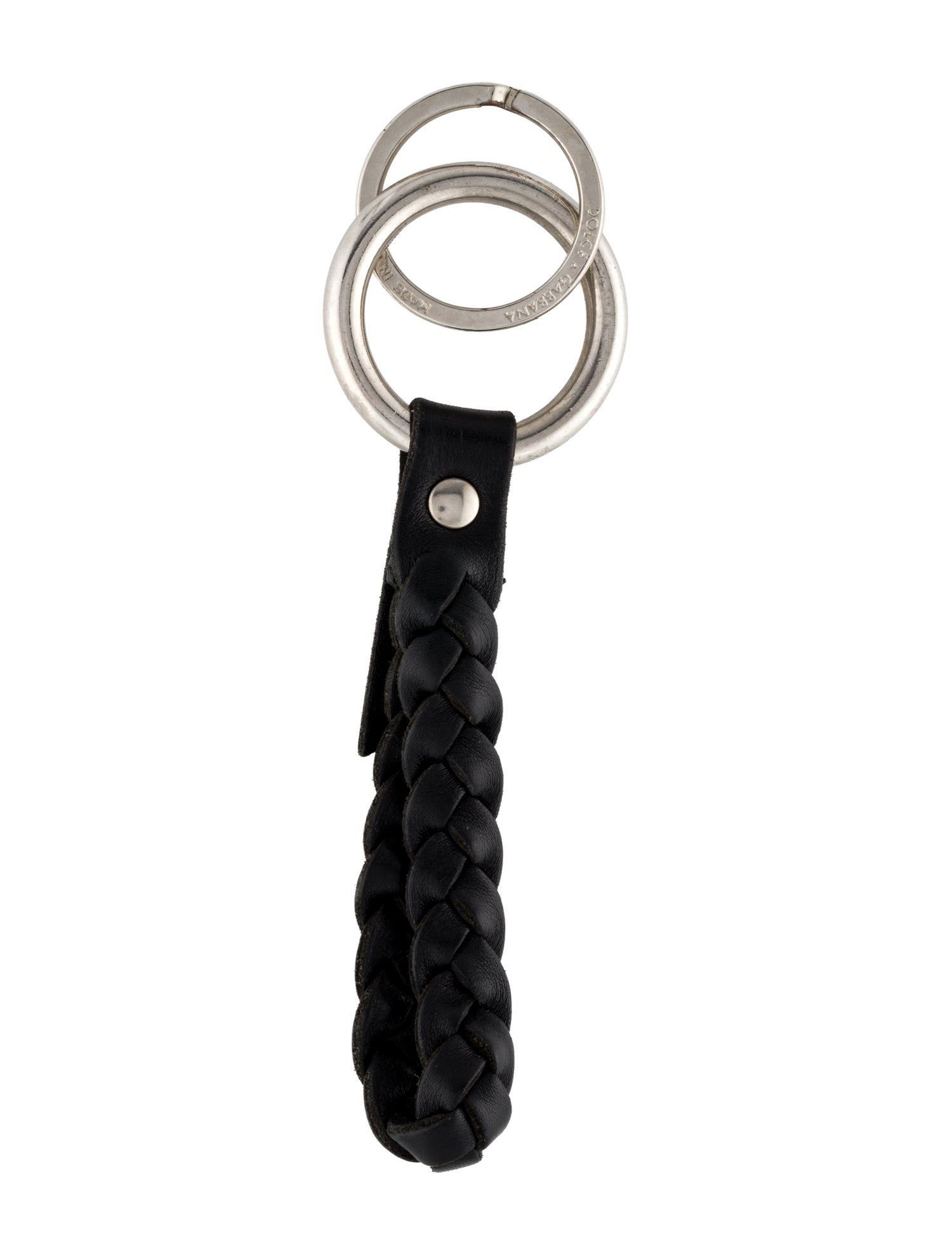 Dolce & Gabbana Braided Leather Keychain