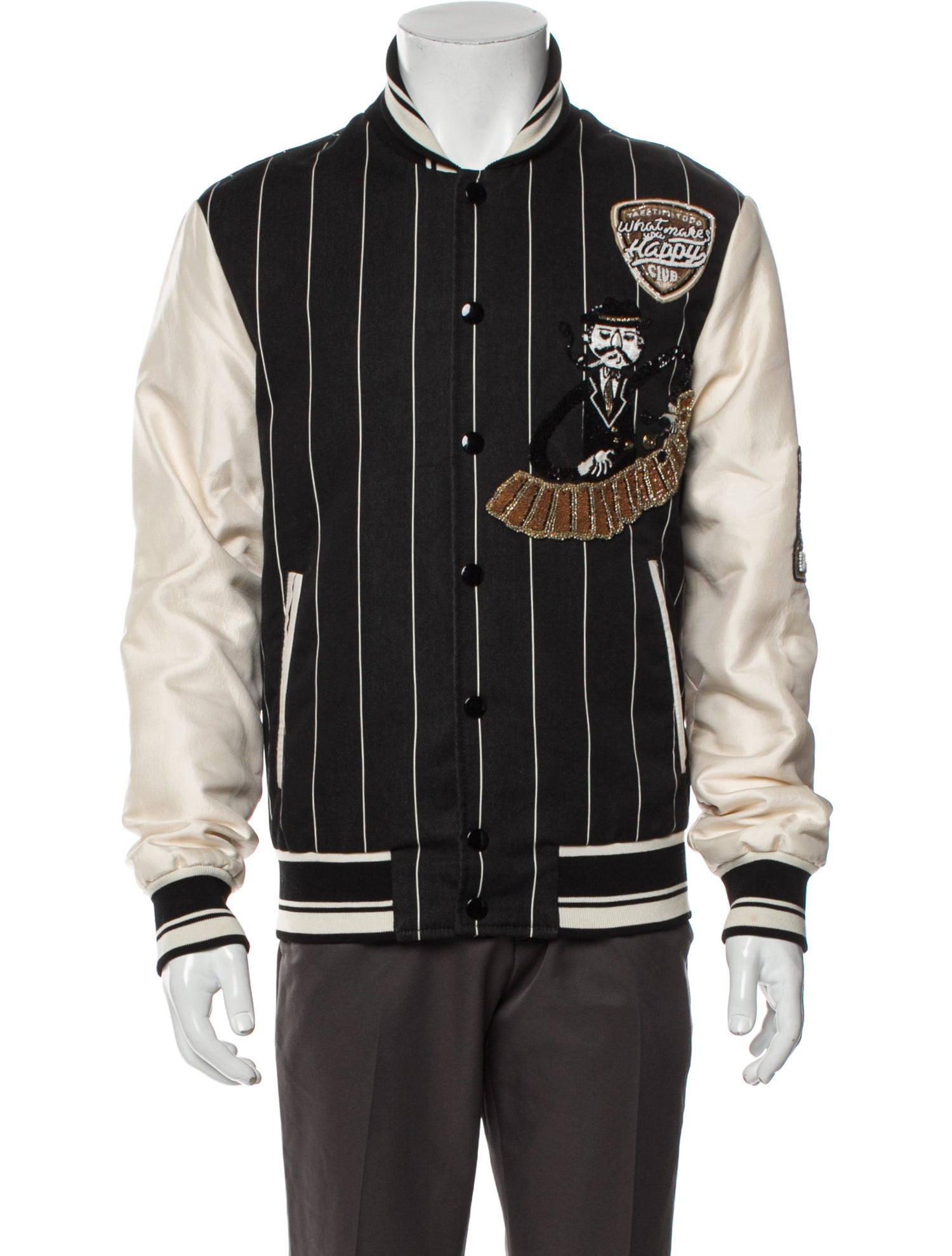 Dolce & Gabbana Striped Varsity Jacket