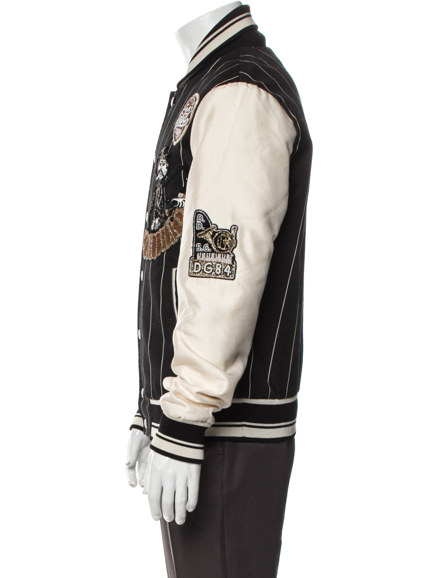 Dolce & Gabbana Striped Varsity Jacket