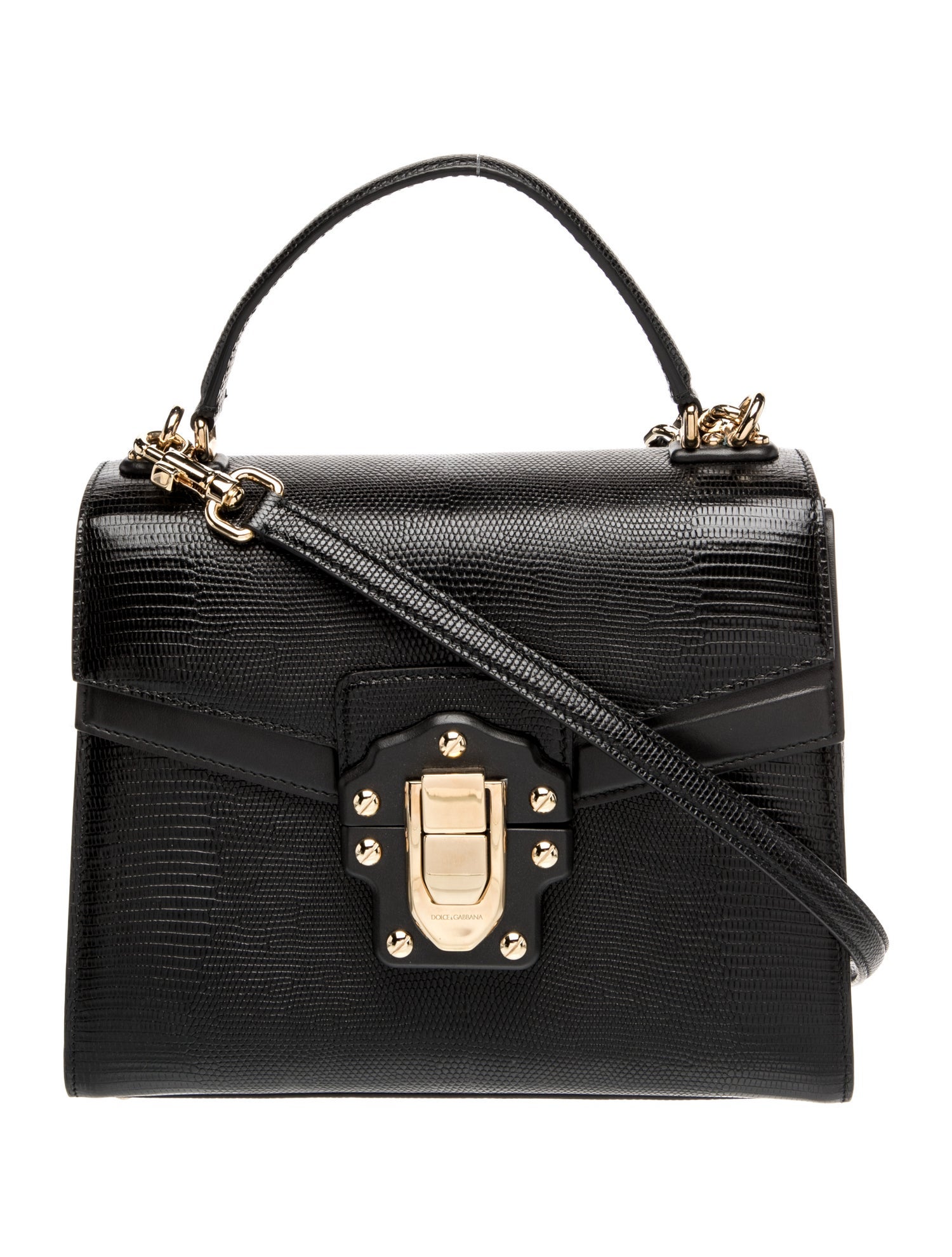 Dolce & Gabbana Lizard Lizard-Embossed Leather Lucia