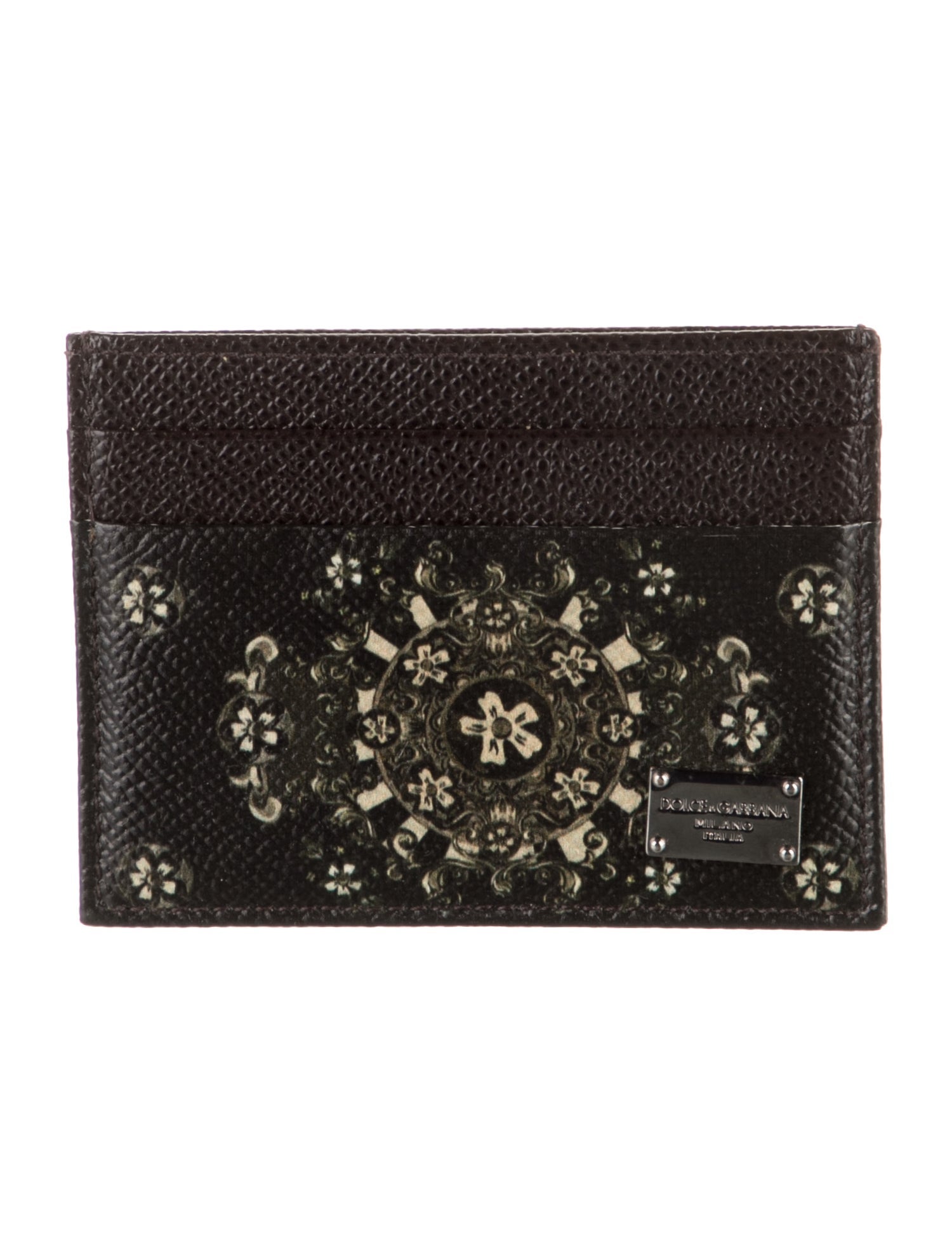 Dolce & Gabbana Leather Printed Card Holder