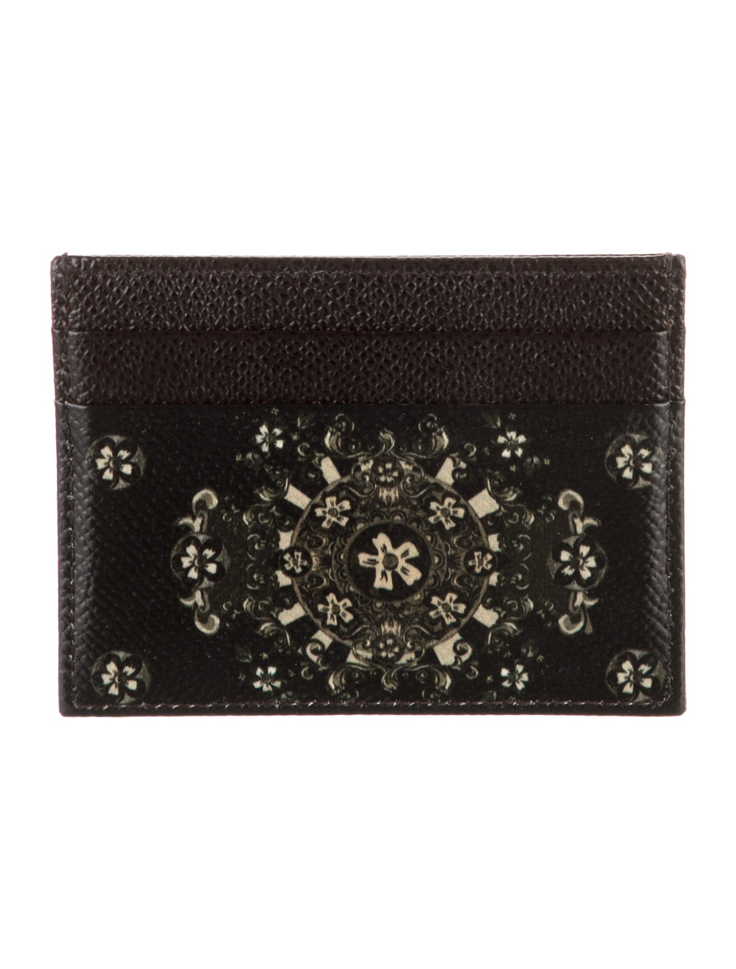 Dolce & Gabbana Leather Printed Card Holder