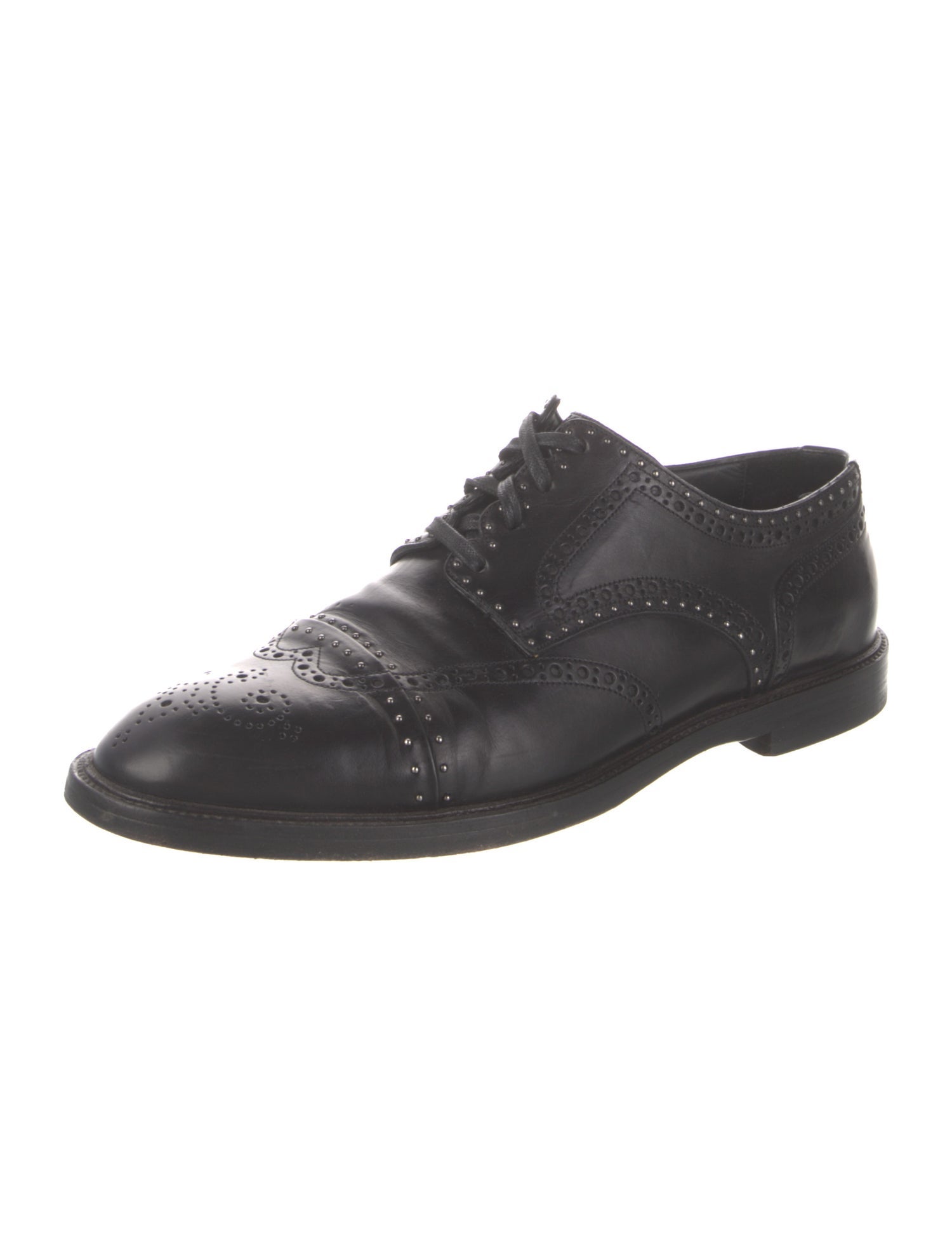 Dolce & Gabbana Leather Studded Accents Brogues