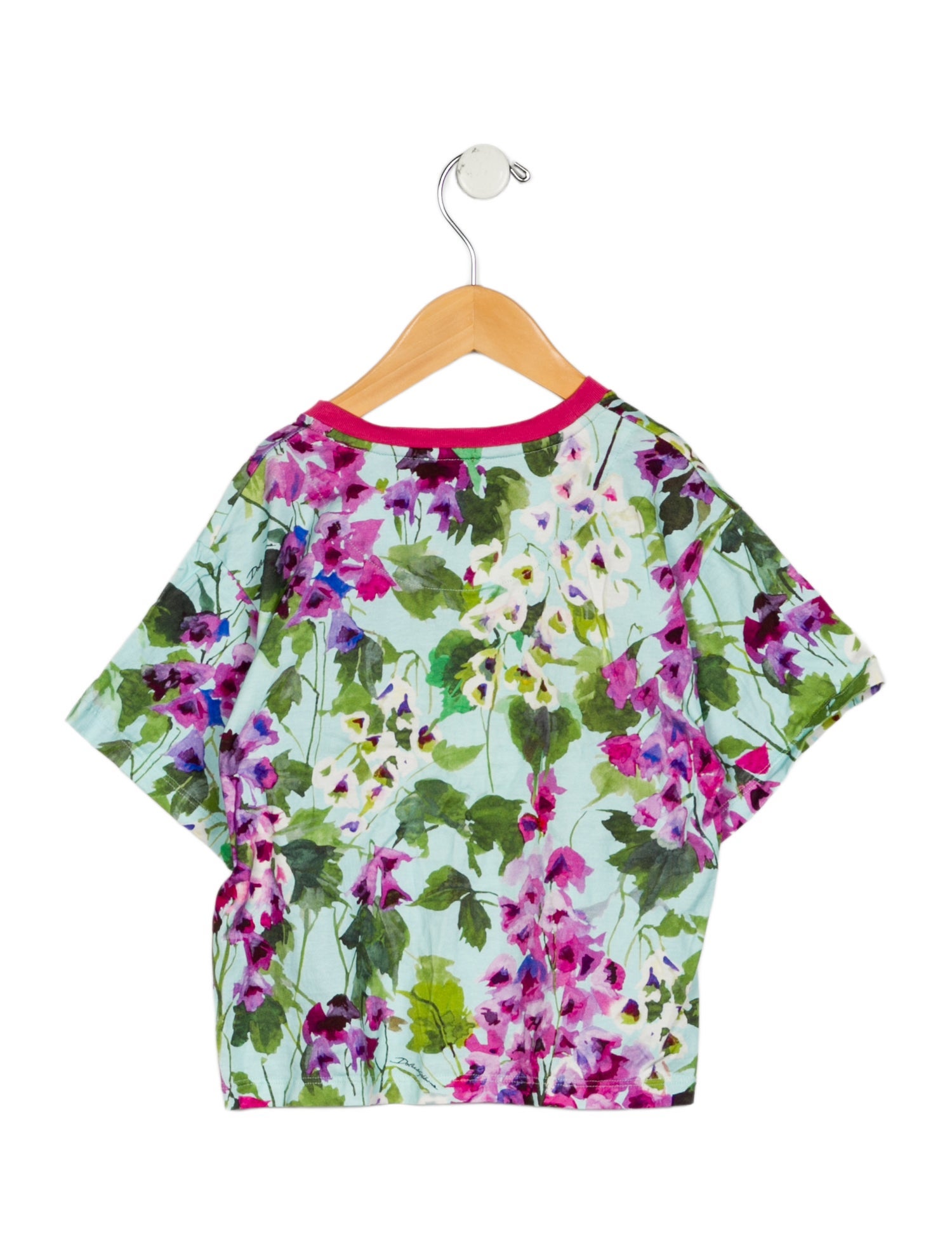 Dolce & Gabbana Girls' Floral Short Sleeve T-Shirt