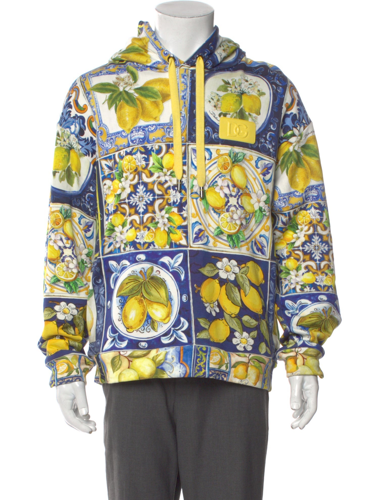 Dolce & Gabbana Printed Crew Neck Hoodie
