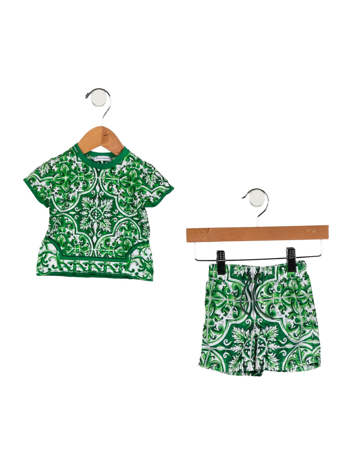 Dolce & Gabbana Infant Boys' Majolica Print Shirt and Shorts Set