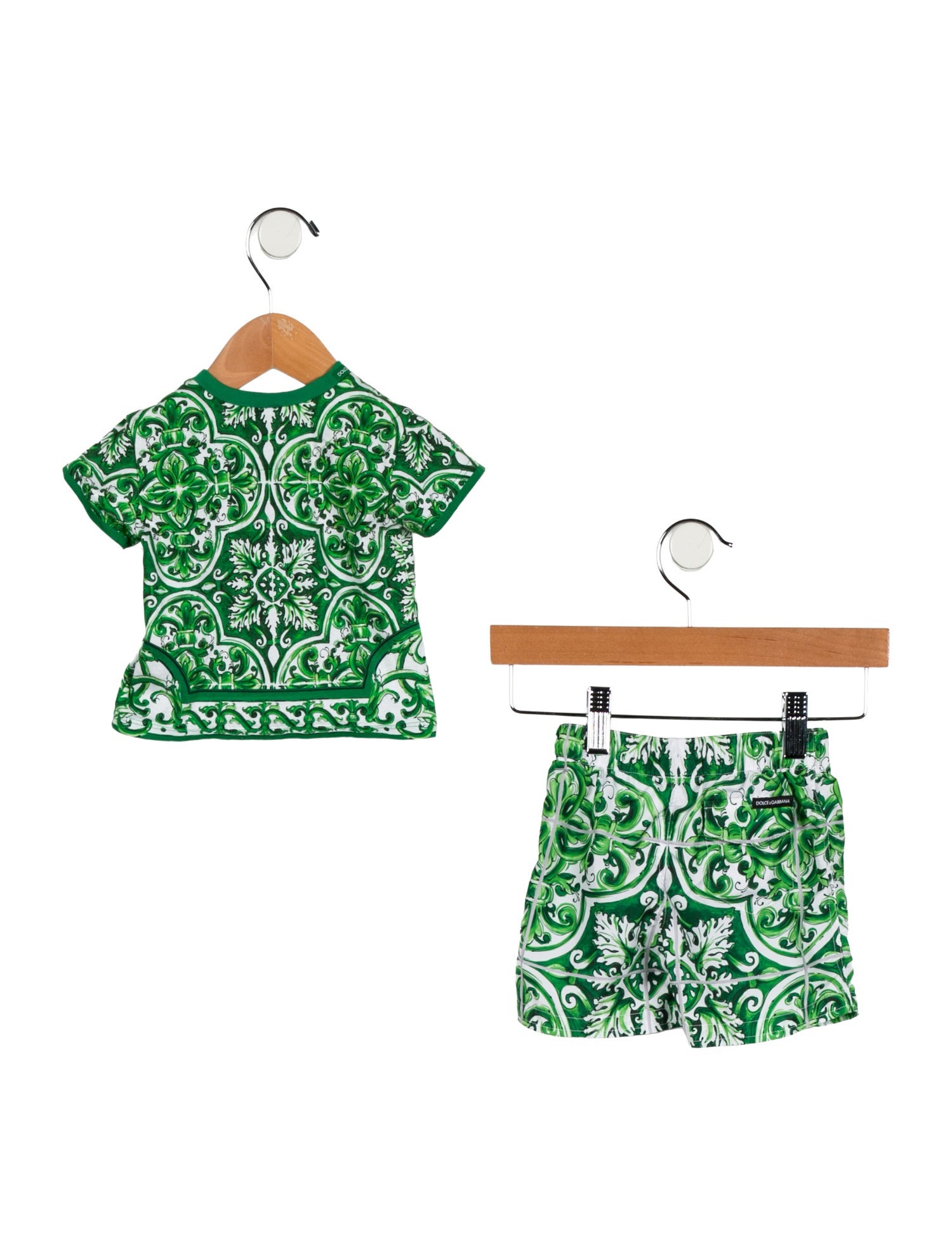 Dolce & Gabbana Infant Boys' Majolica Print Shirt and Shorts Set