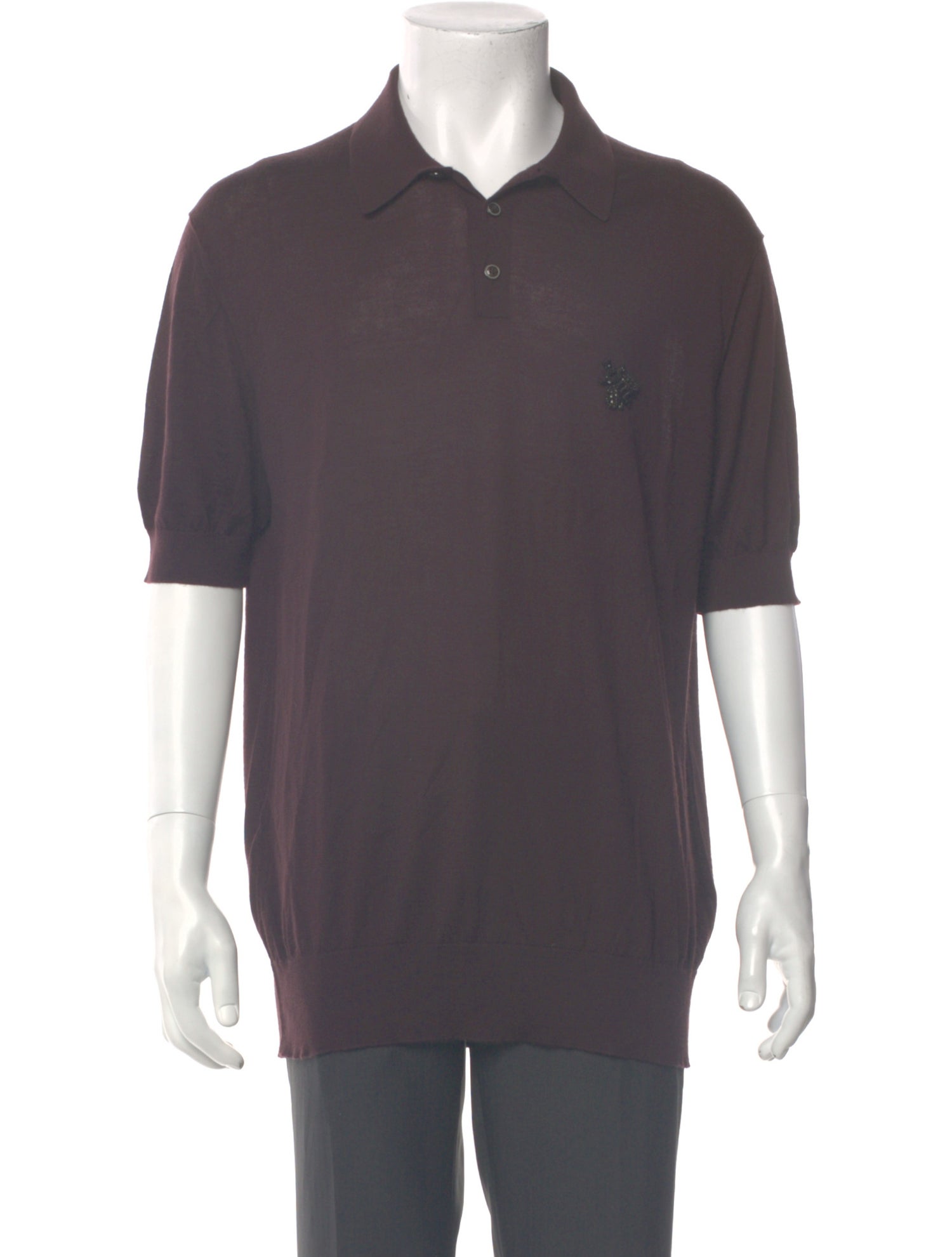 Dolce & Gabbana Cashmere Crew Neck Polo Shirt