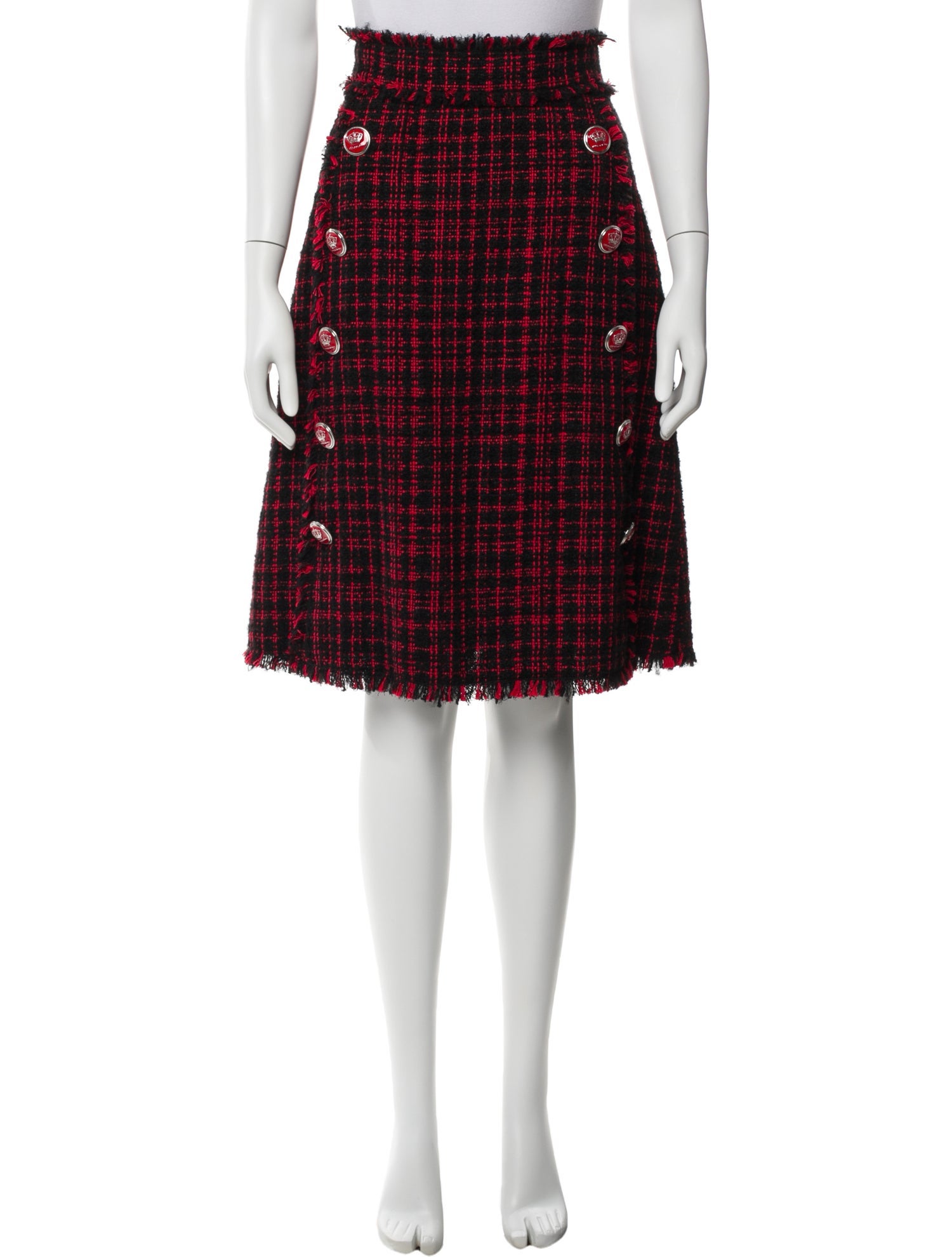 Dolce & Gabbana Tweed Pattern Knee-Length Skirt w/ Tags
