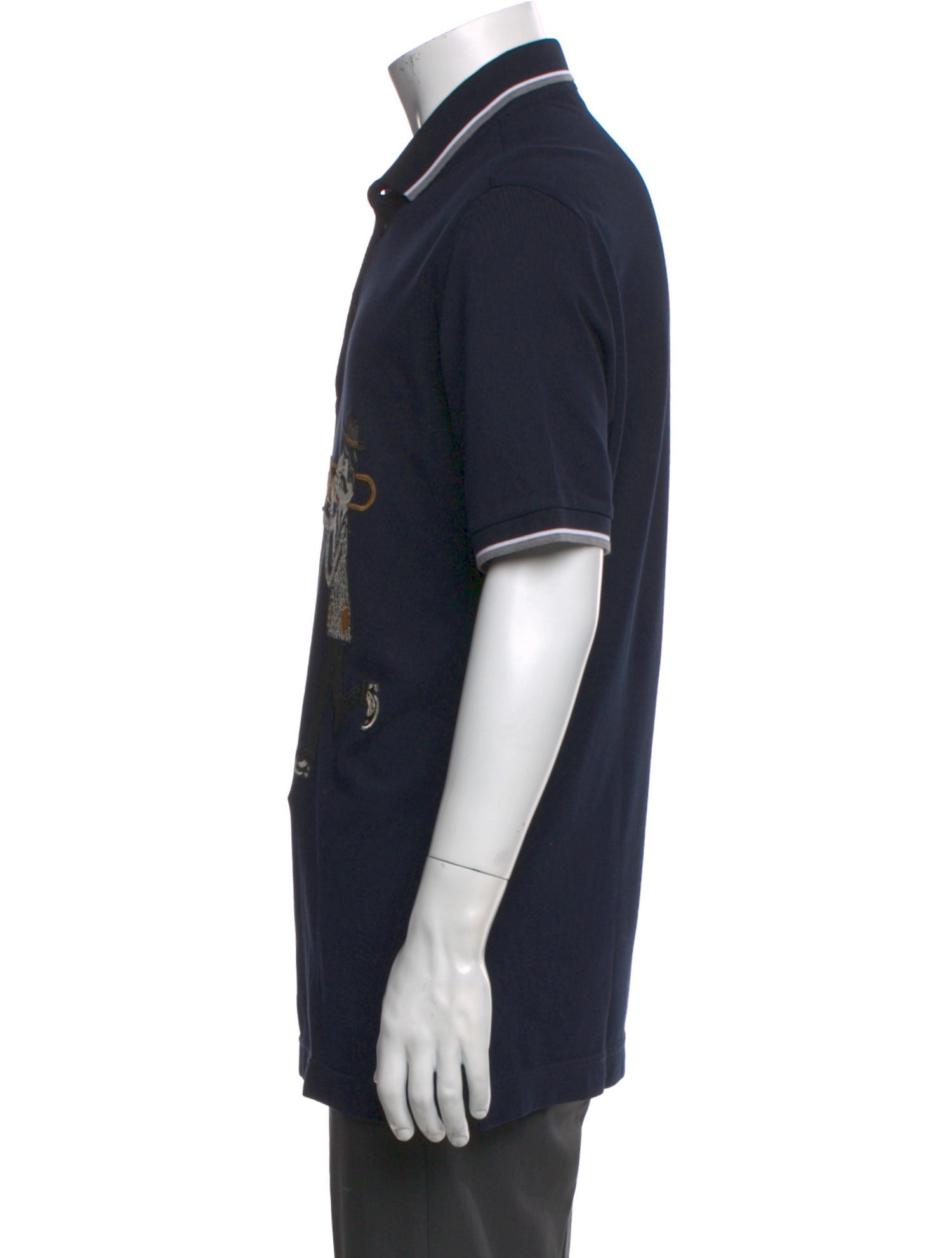 Dolce & Gabbana Graphic Print Crew Neck Polo Shirt