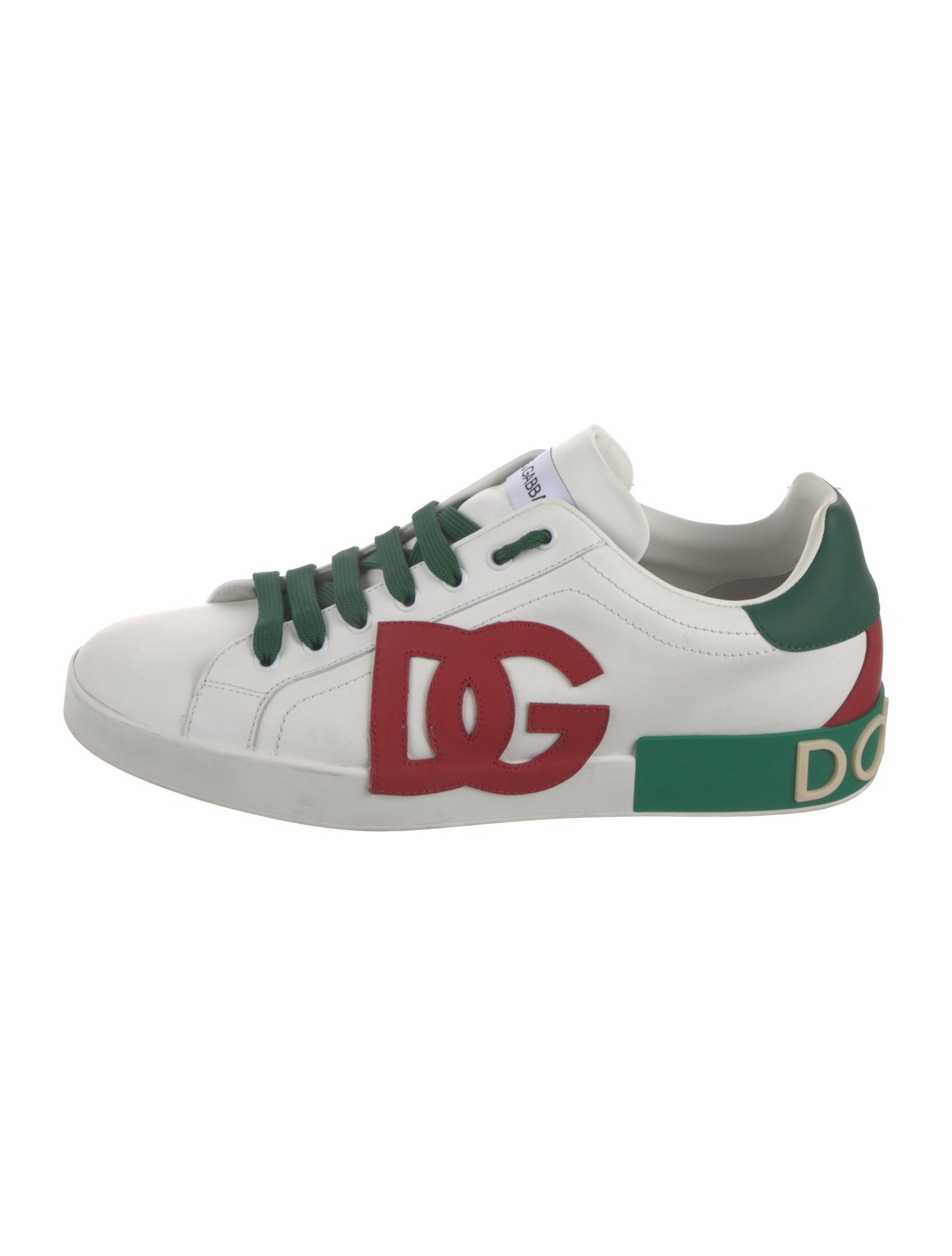 Dolce & Gabbana Leather Printed Sneakers