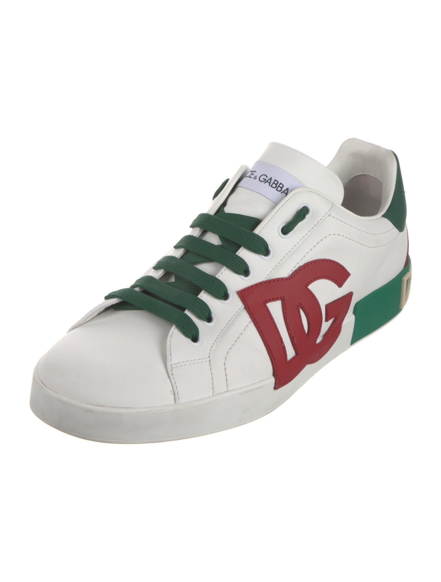 Dolce & Gabbana Leather Printed Sneakers