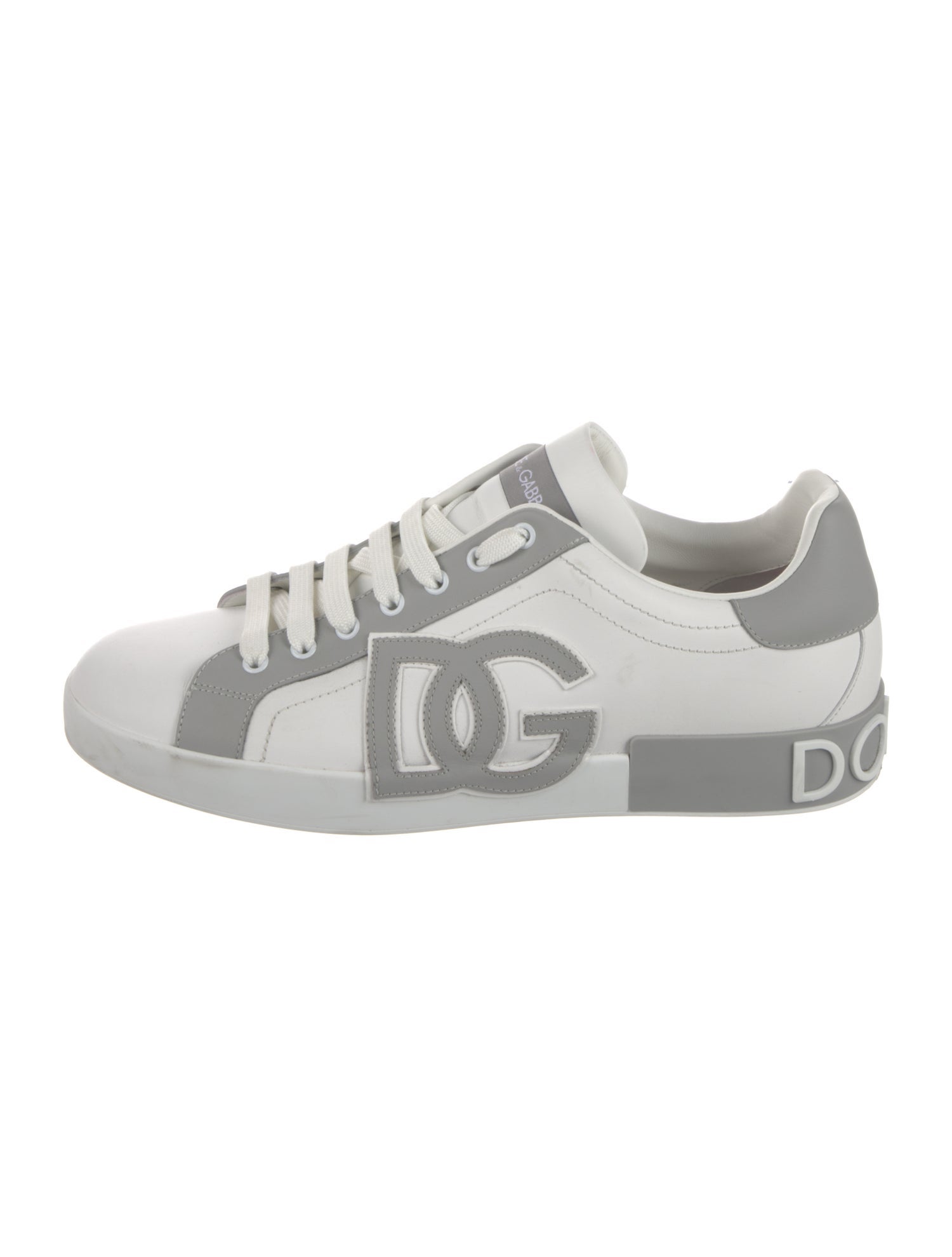 Dolce & Gabbana Leather Printed Sneakers