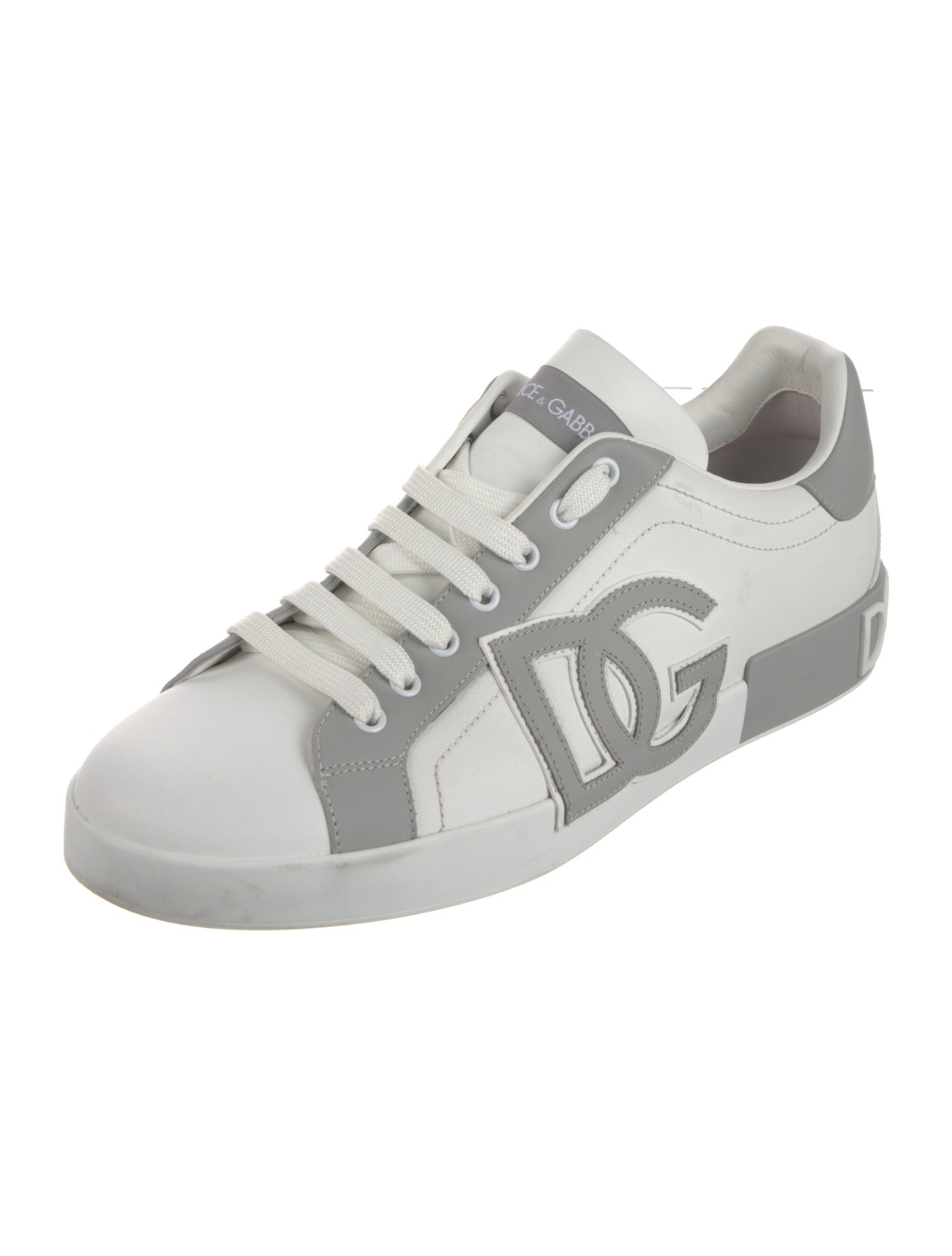 Dolce & Gabbana Leather Printed Sneakers