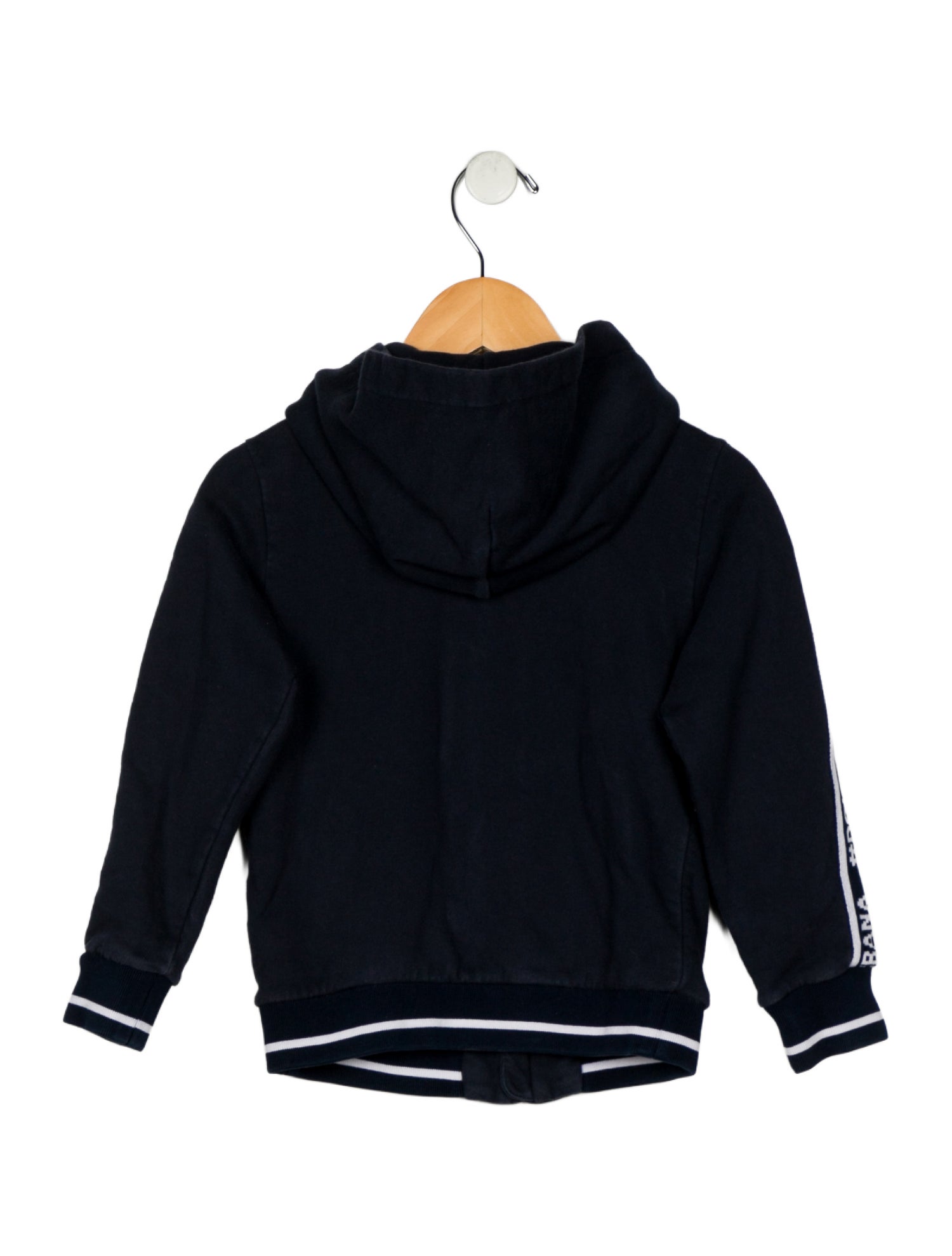 Dolce & Gabbana Cotton blue and white patterned casual zip up jacket with hood