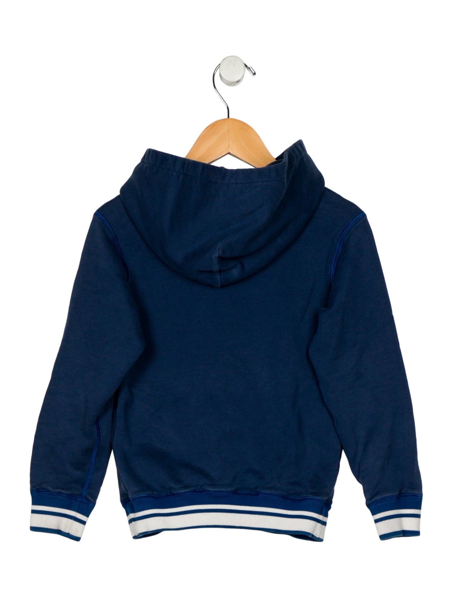 Dolce & Gabbana Cotton blue and white patterned casual jacket with hood