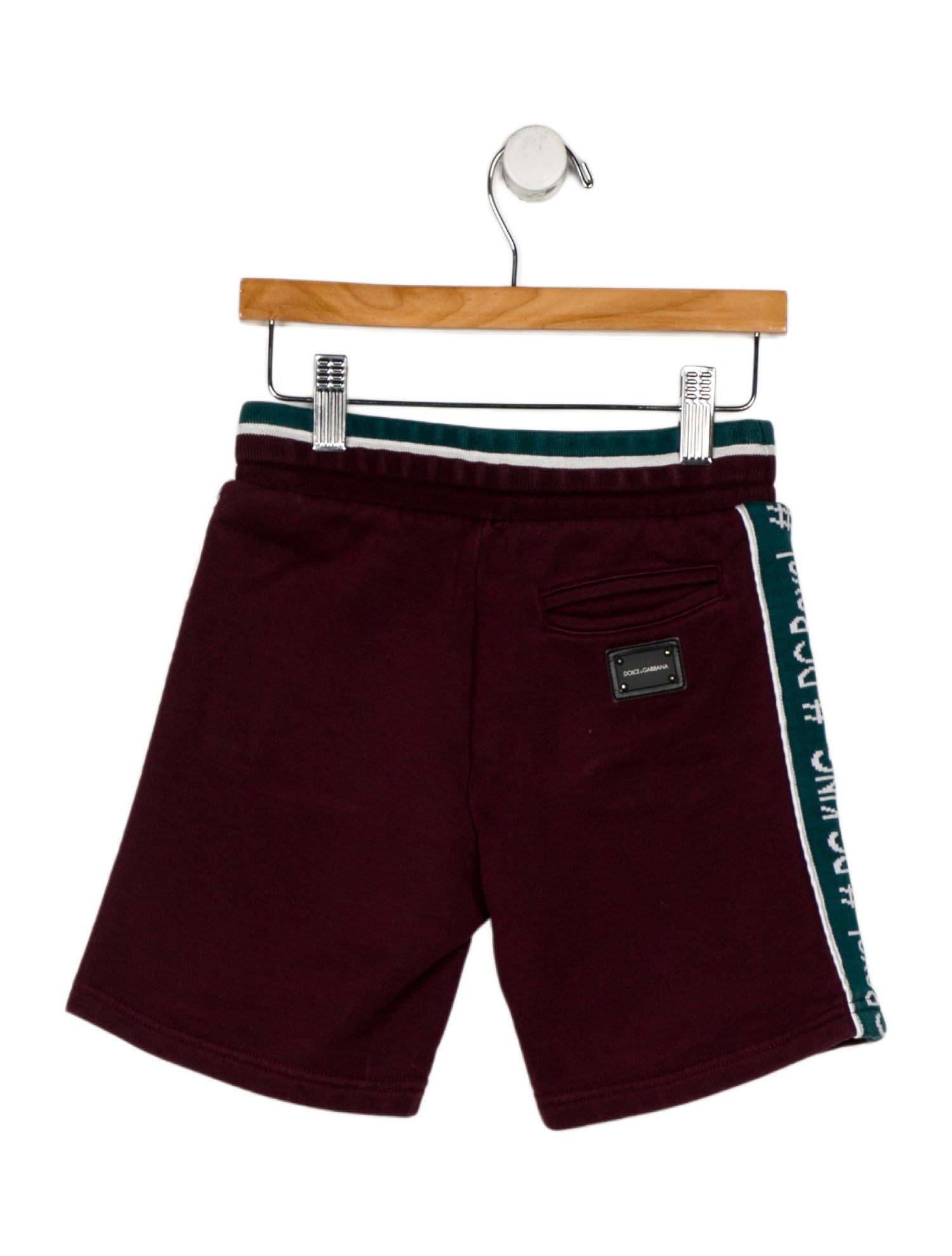 Dolce & Gabbana Cotton burgundy and green patterned shorts