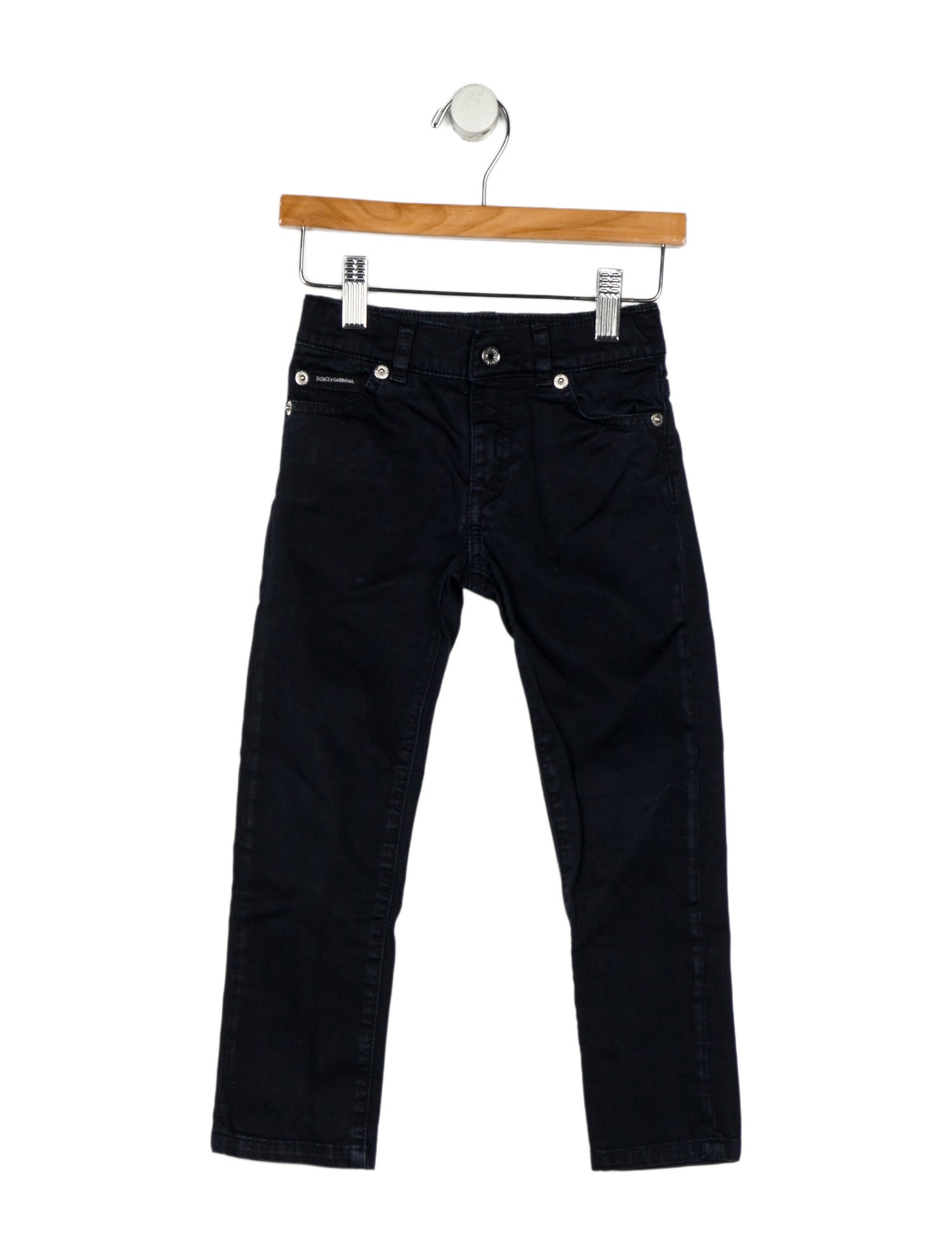 Dolce & Gabbana Cotton blue pants with button and zip closure
