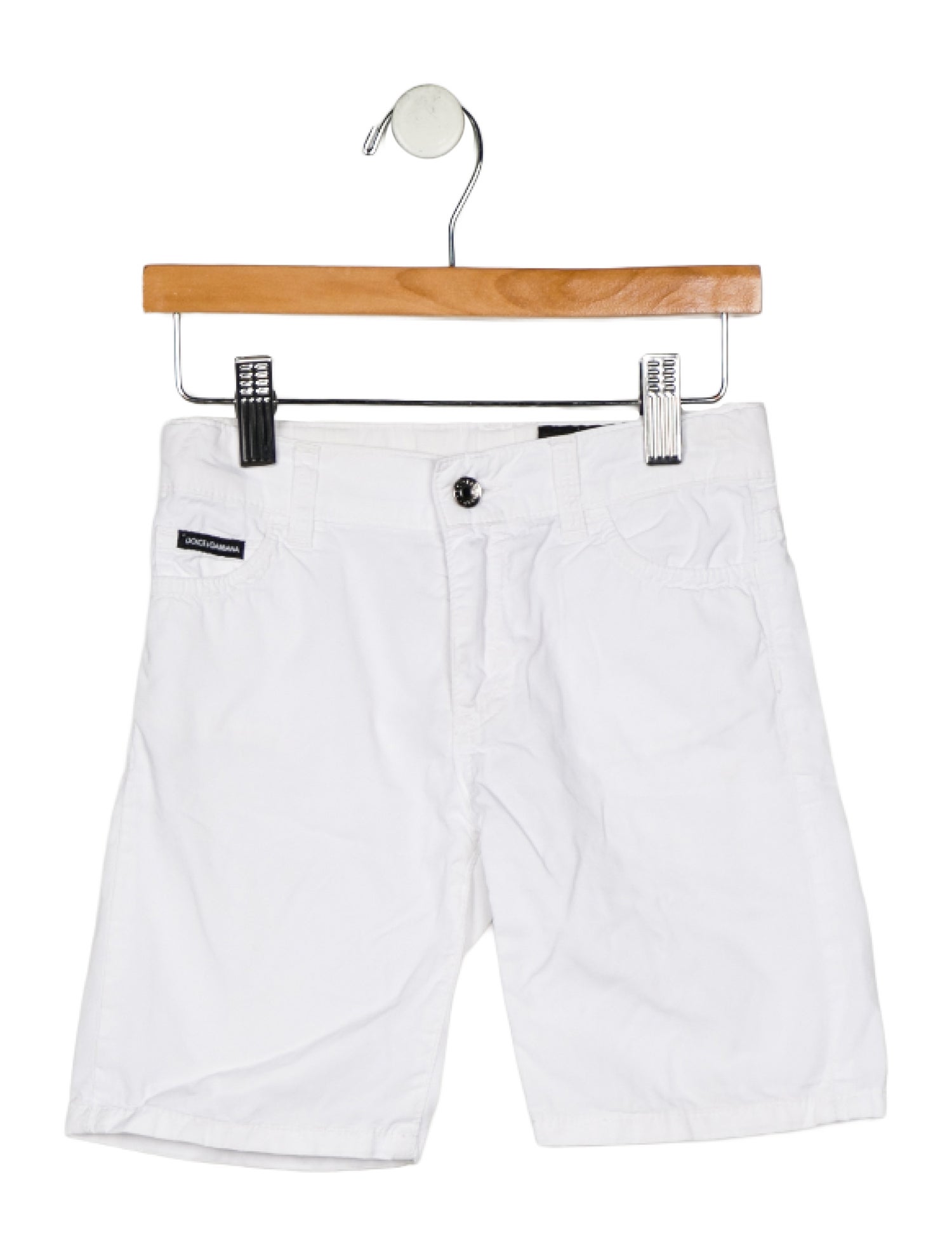 Dolce & Gabbana Cotton white pants with zip and button closure