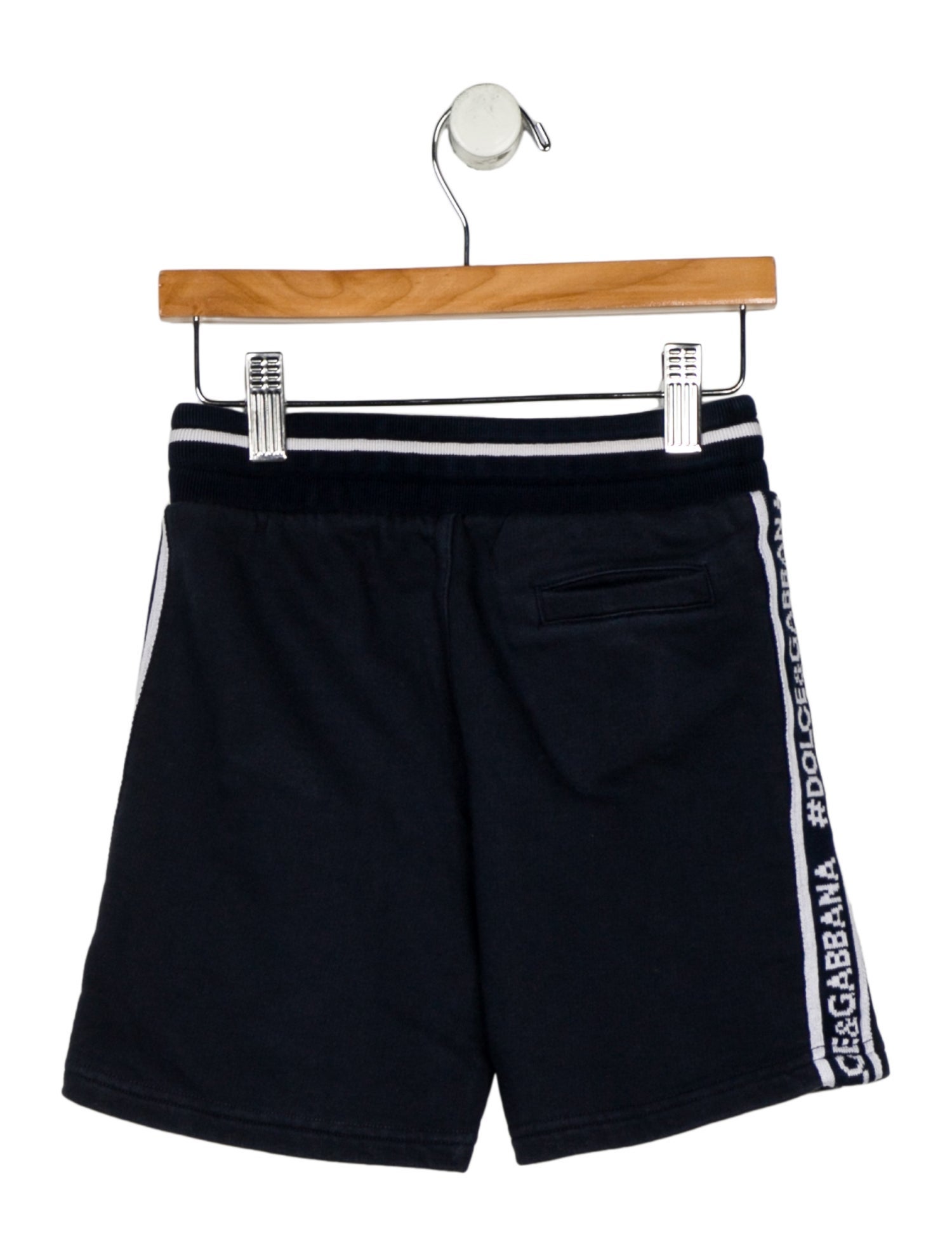 Dolce & Gabbana Cotton blue and white patterned sweatpants with drawstring waist