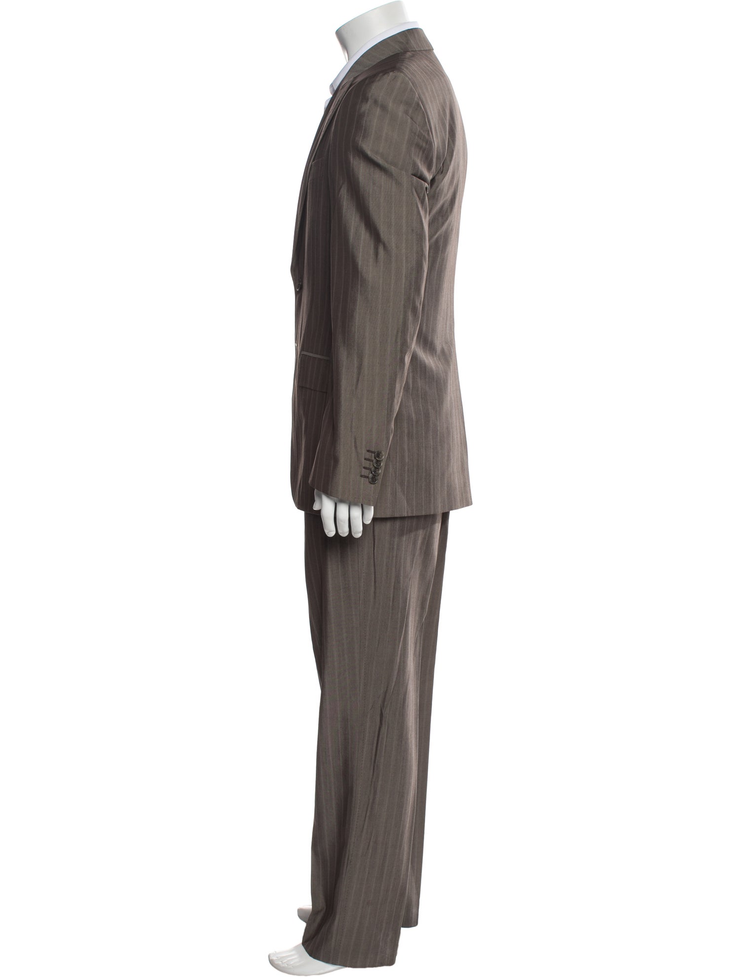 Dolce & Gabbana Virgin Wool Striped Two-Piece Suit