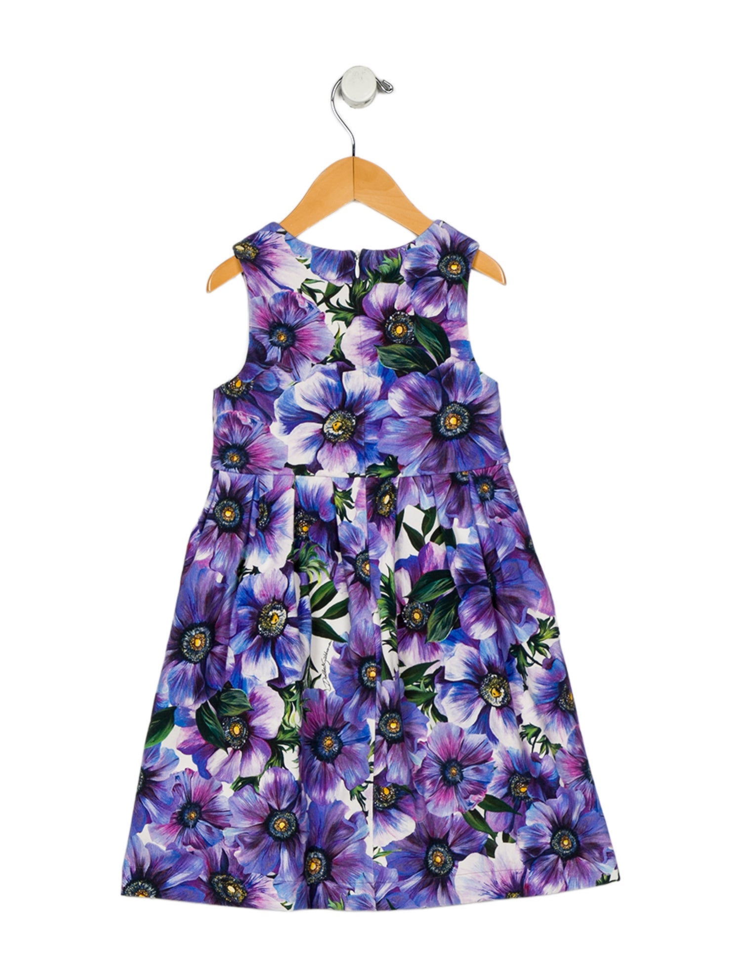 Dolce & Gabbana Girls' Floral Pattern Sleeveless Dress