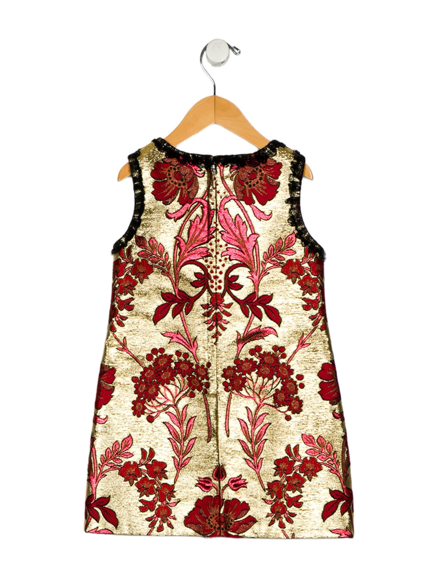 Dolce & Gabbana Girls' Metallic Patterned Sleeveless Dress