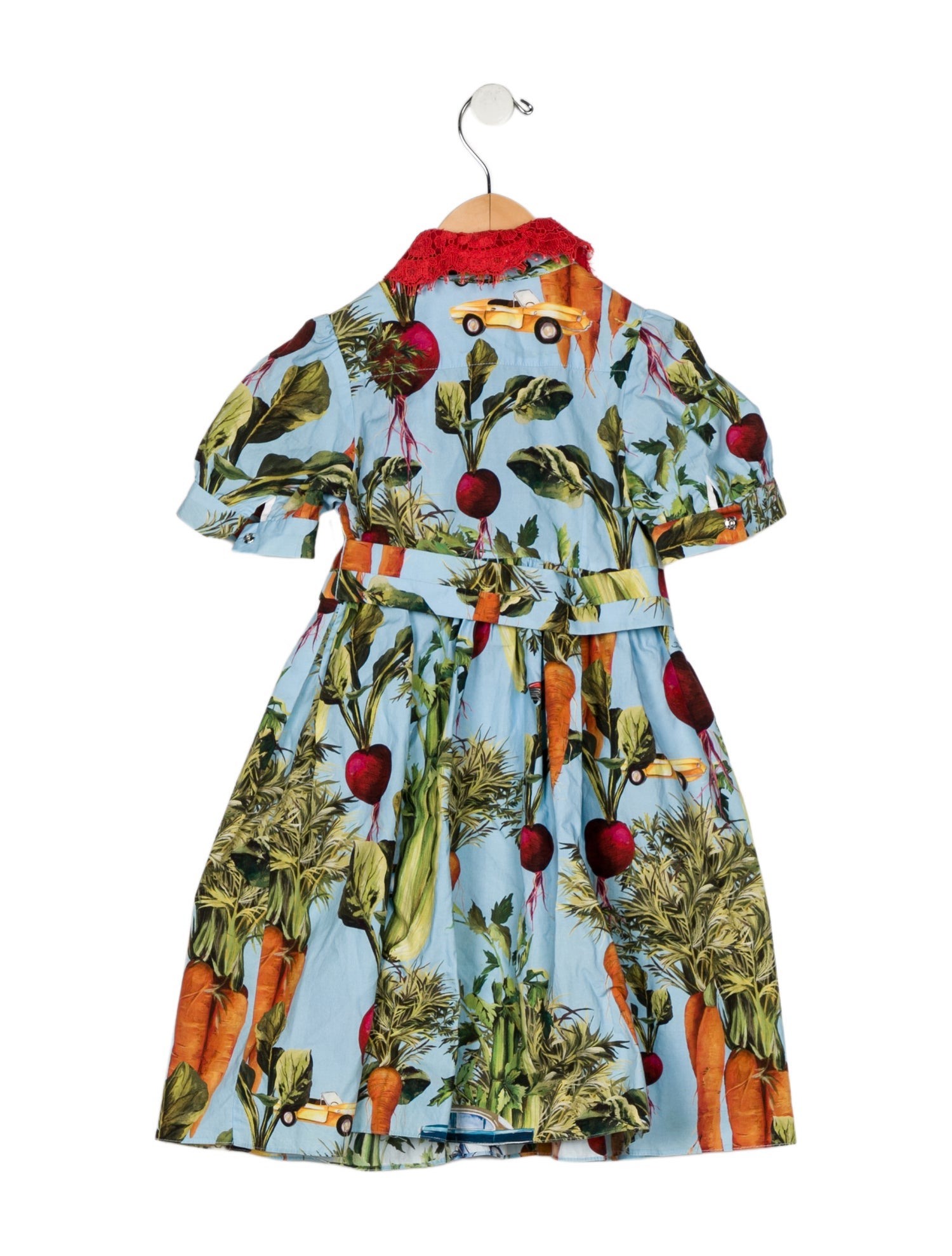Dolce & Gabbana Girls' Farmer Print Short Sleeve Dress