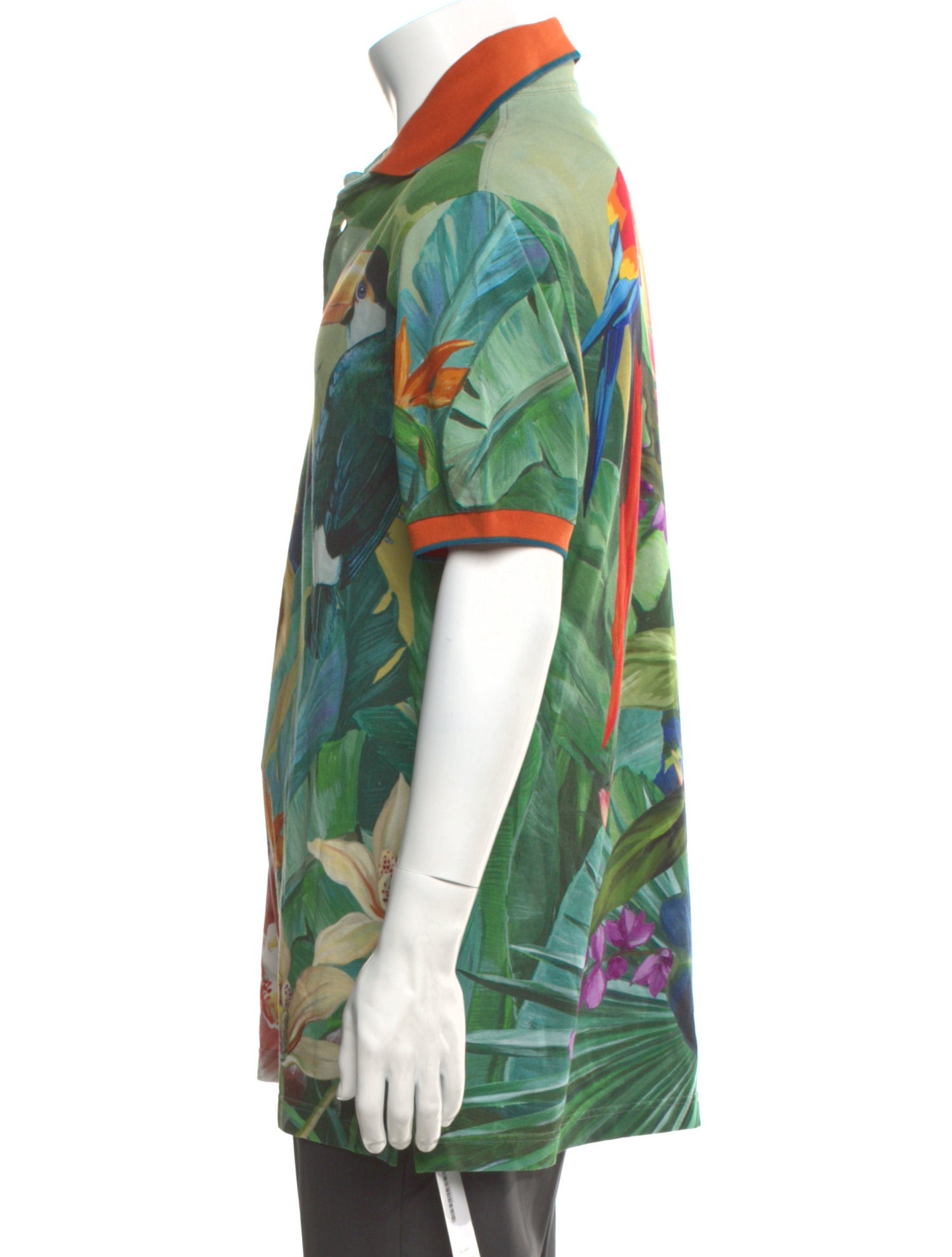 Dolce & Gabbana Printed V-Neck Polo Shirt