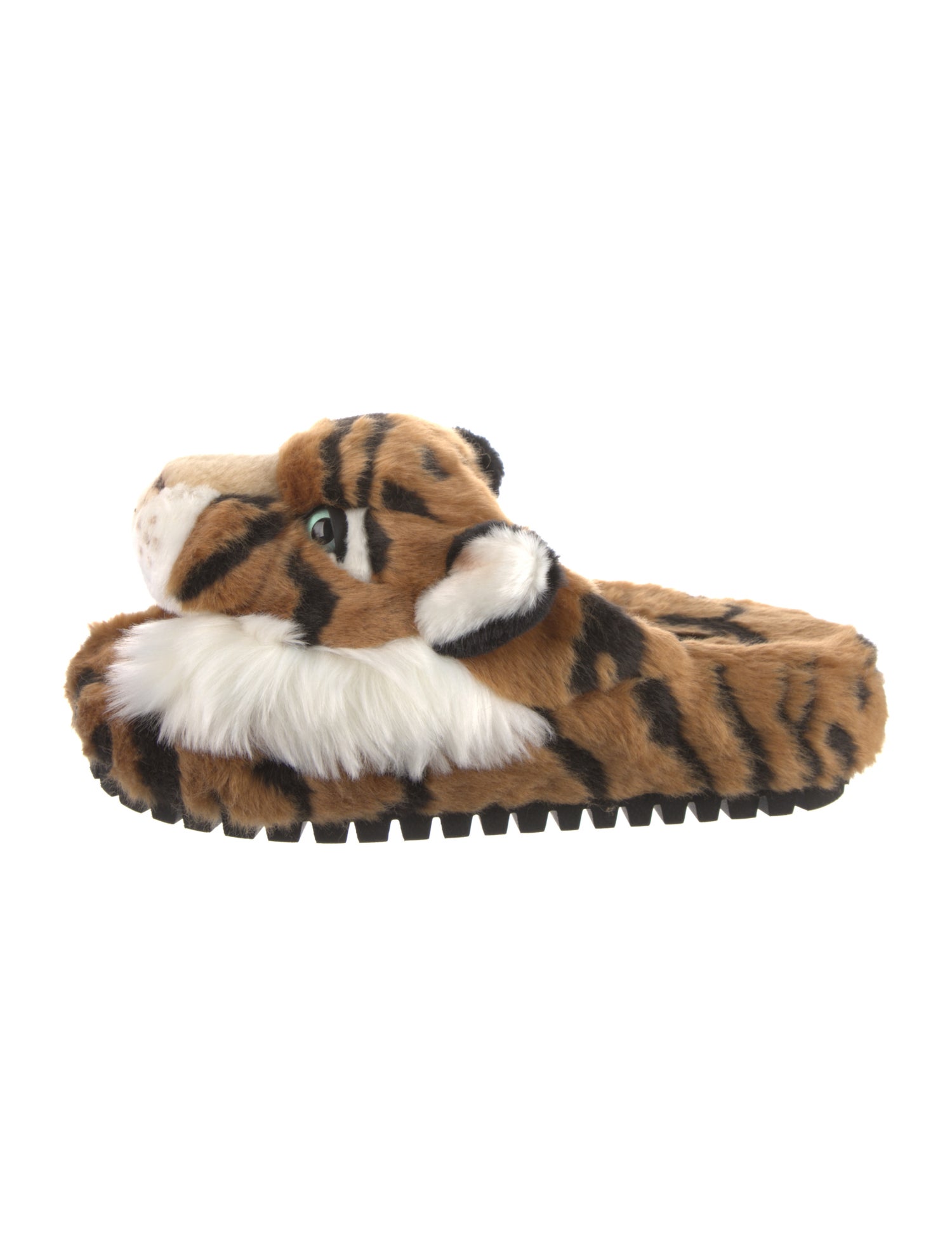 Dolce & Gabbana Faux Fur Animal Print Sandals