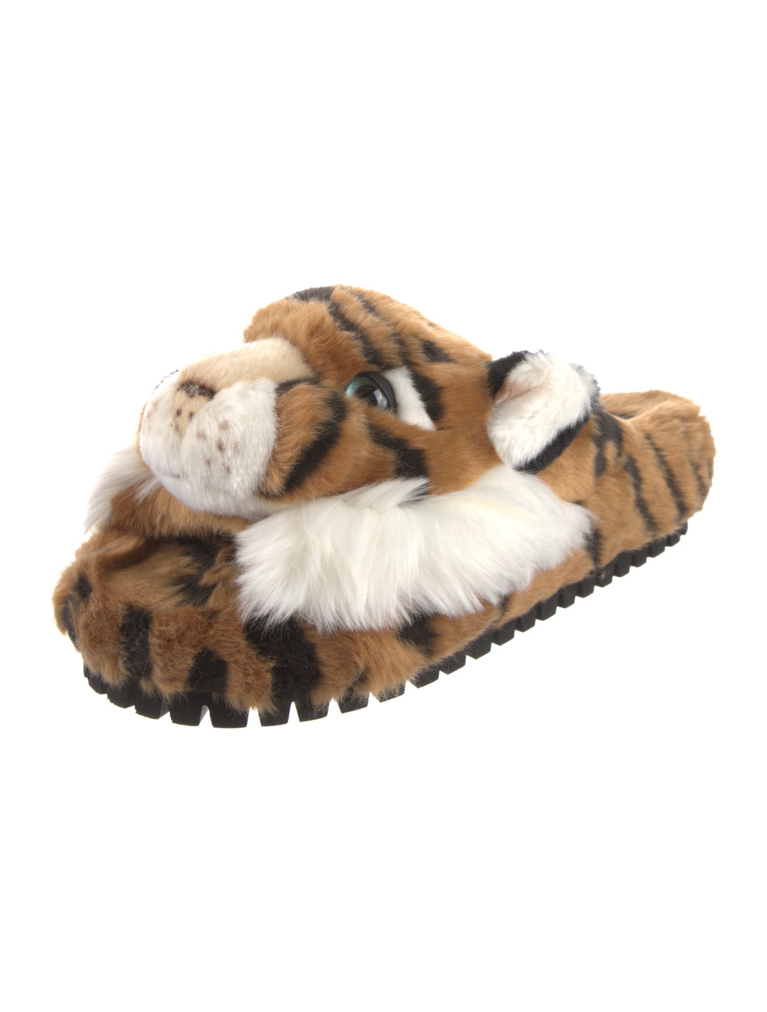 Dolce & Gabbana Faux Fur Animal Print Sandals